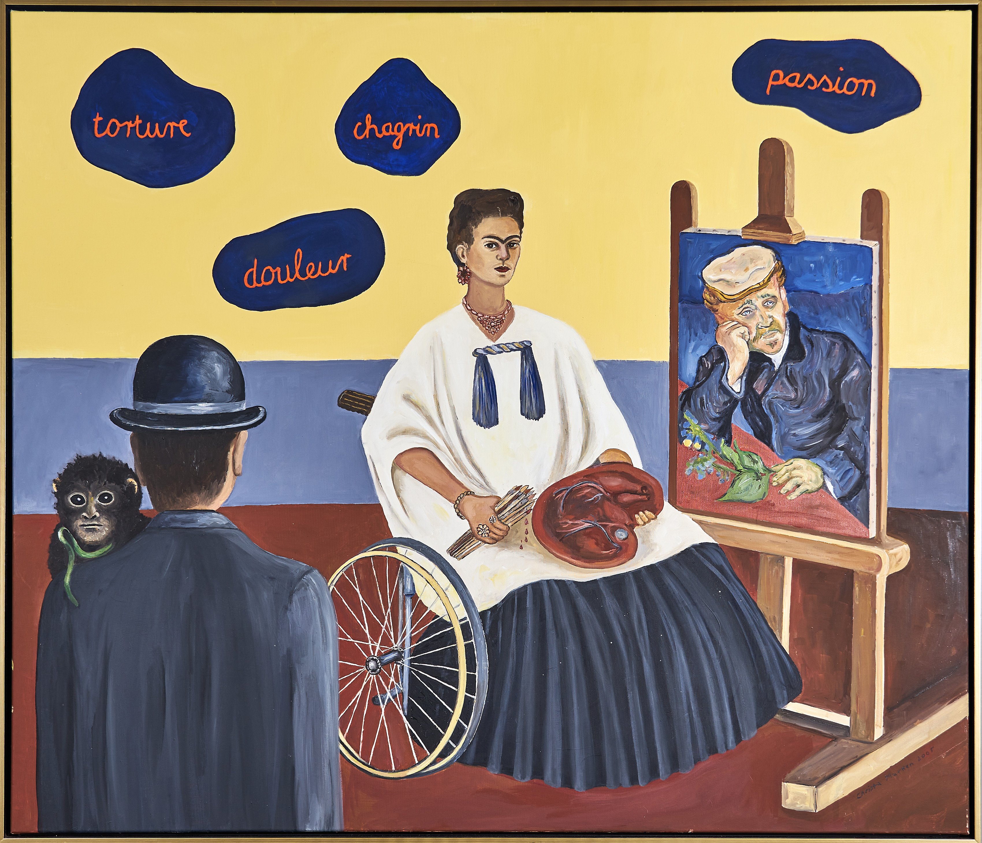 Christa Murken: Fridas pain, seen by Magritte (Wilhelm-Fabry-Museum CC BY-NC-SA)