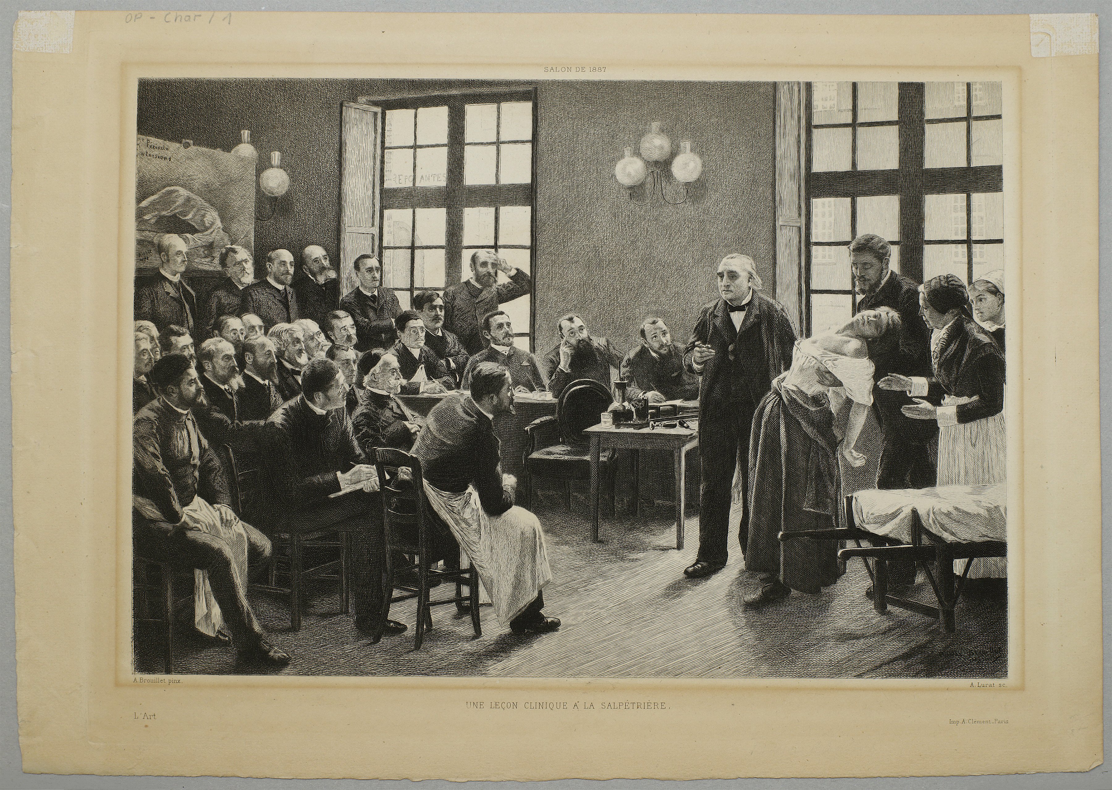 Une leçon clinique à la Salpêtrière, nach Pierre Aristide André Brouillet (Wilhelm-Fabry-Museum CC BY-NC-SA)