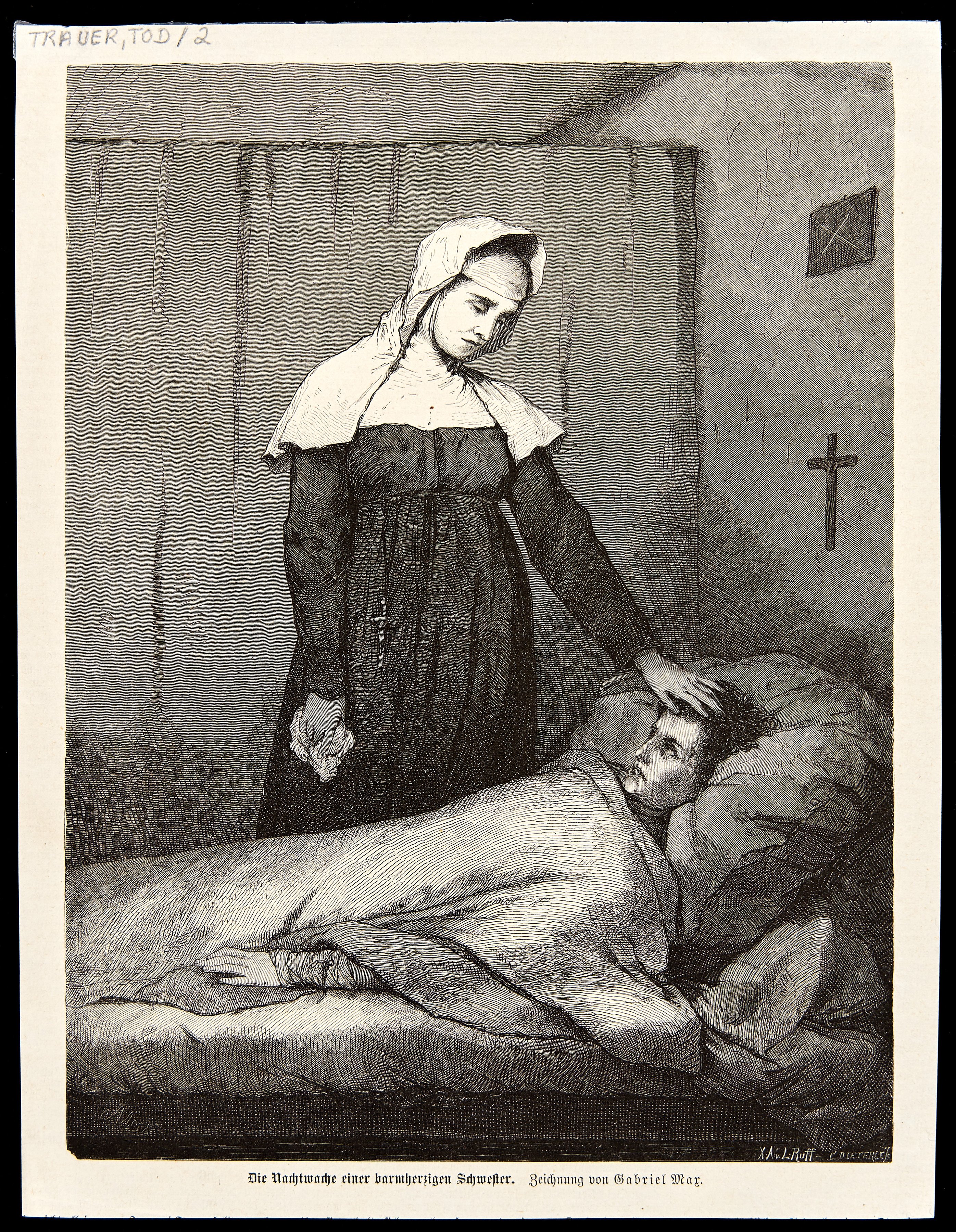 Die Nachtwache einer barmherzigen Schwester, nach Gabriel v. Max (Wilhelm-Fabry-Museum CC BY-NC-SA)