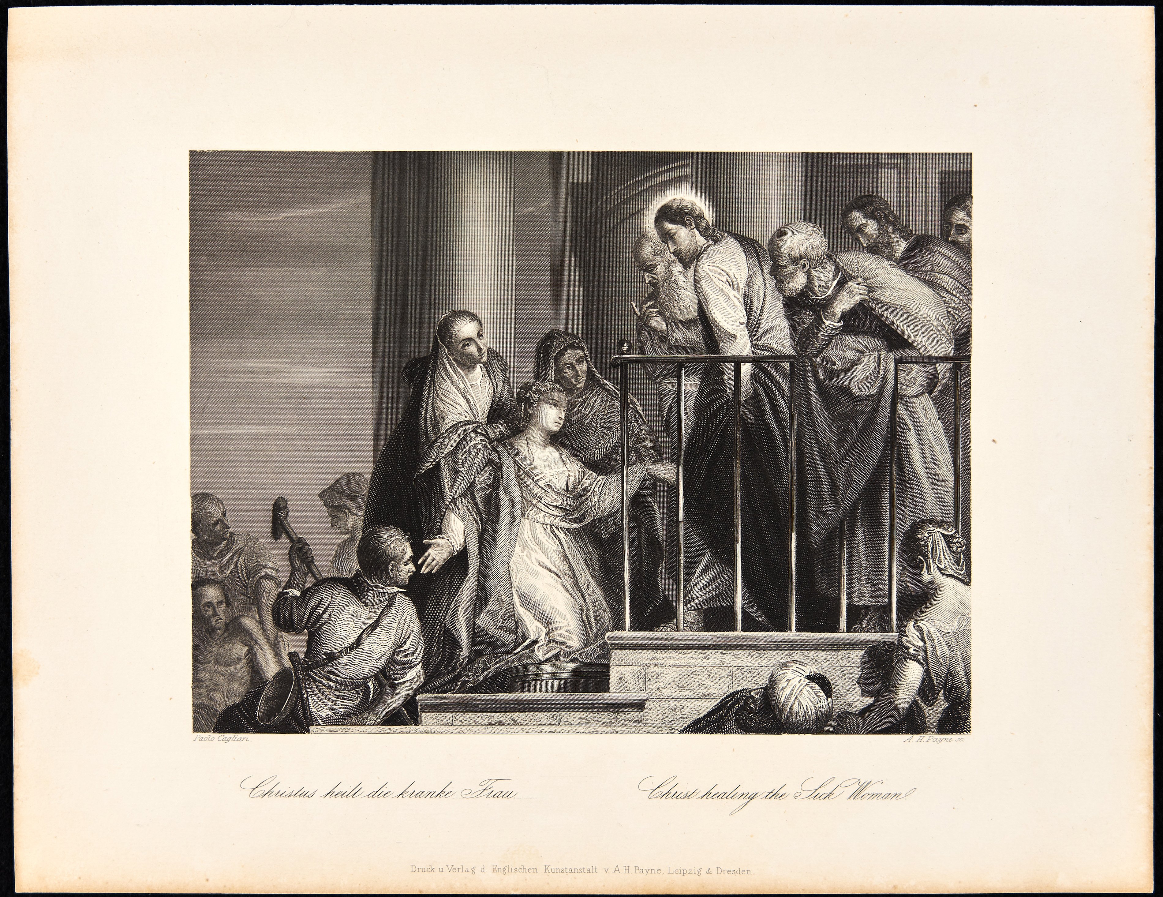 Christus heilt die kranke Frau, nach Paolo Veronese (Wilhelm-Fabry-Museum CC BY-NC-SA)