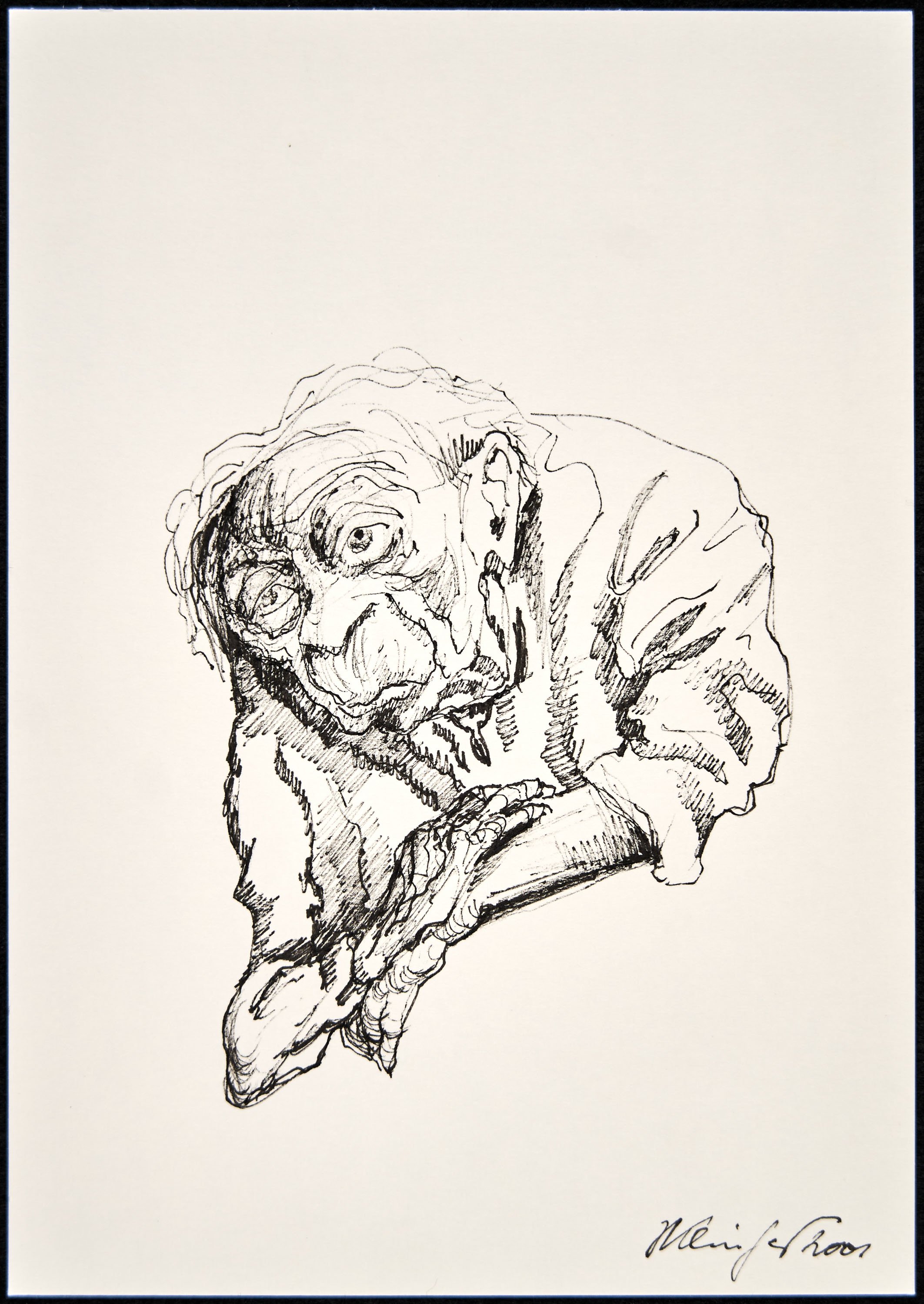 Alter Mensch (Nr. 81), 2001, 21 cm x 14,8 cm (Wilhelm-Fabry-Museum CC BY-NC-SA)