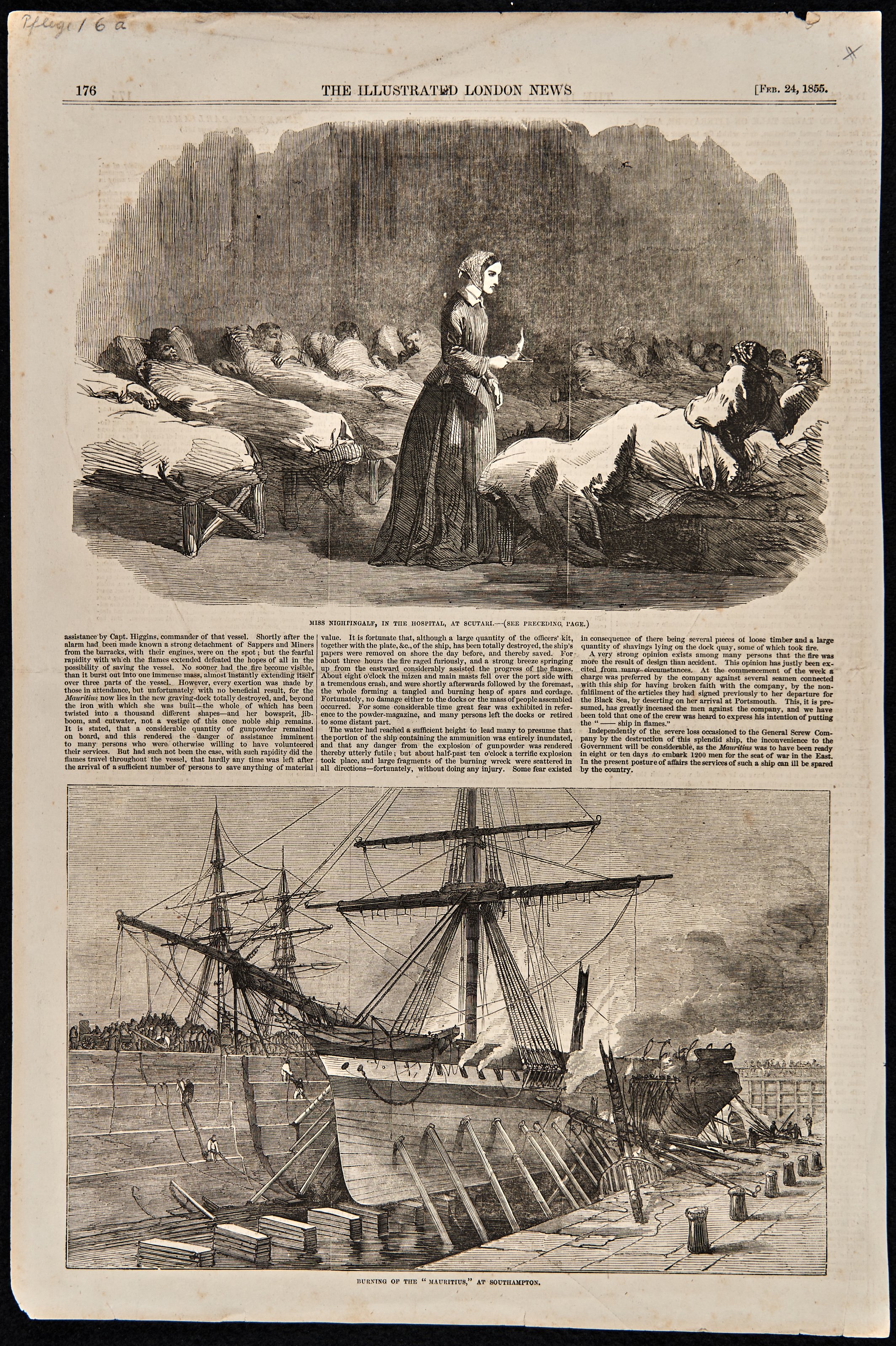 The Illustrated London News: Miss Nightingale at the Hospital (Wilhelm-Fabry-Museum CC BY-NC-SA)
