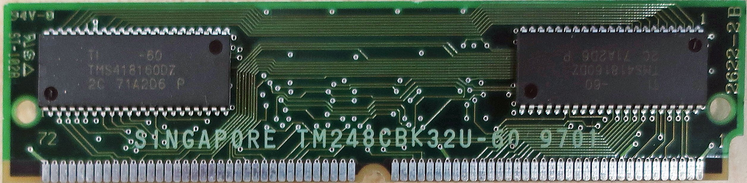 Speicherkarte Topless 1 MB x 32 Bit RAM (museum comp:ex CC BY-NC-SA)