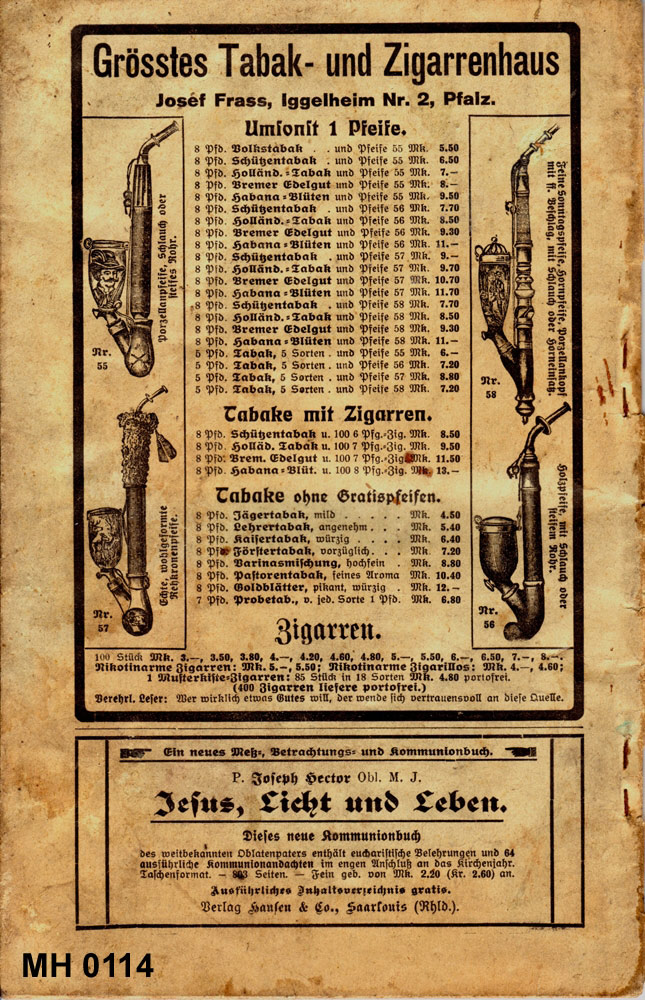 Zeitschrift: Der Rosenkranz. Illustrierte Monatsschrift zu Ehren der allerseligsten Jungfrau Maria. Heft 2, November 191 (Museum Herxheim CC BY-NC-SA)