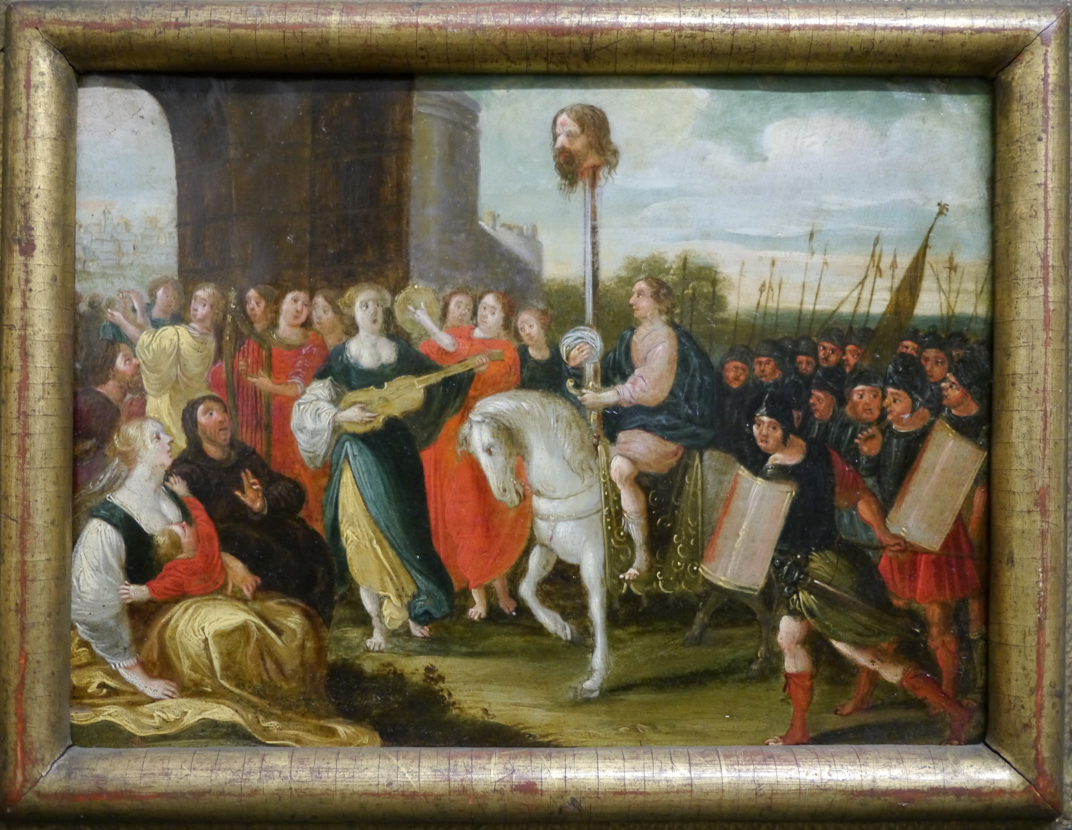 Einzug Davids mit dem auf einer Lanze aufgespießten Haupt des Goliath (Stadtmuseum Simeonstift Trier CC BY-NC-ND)