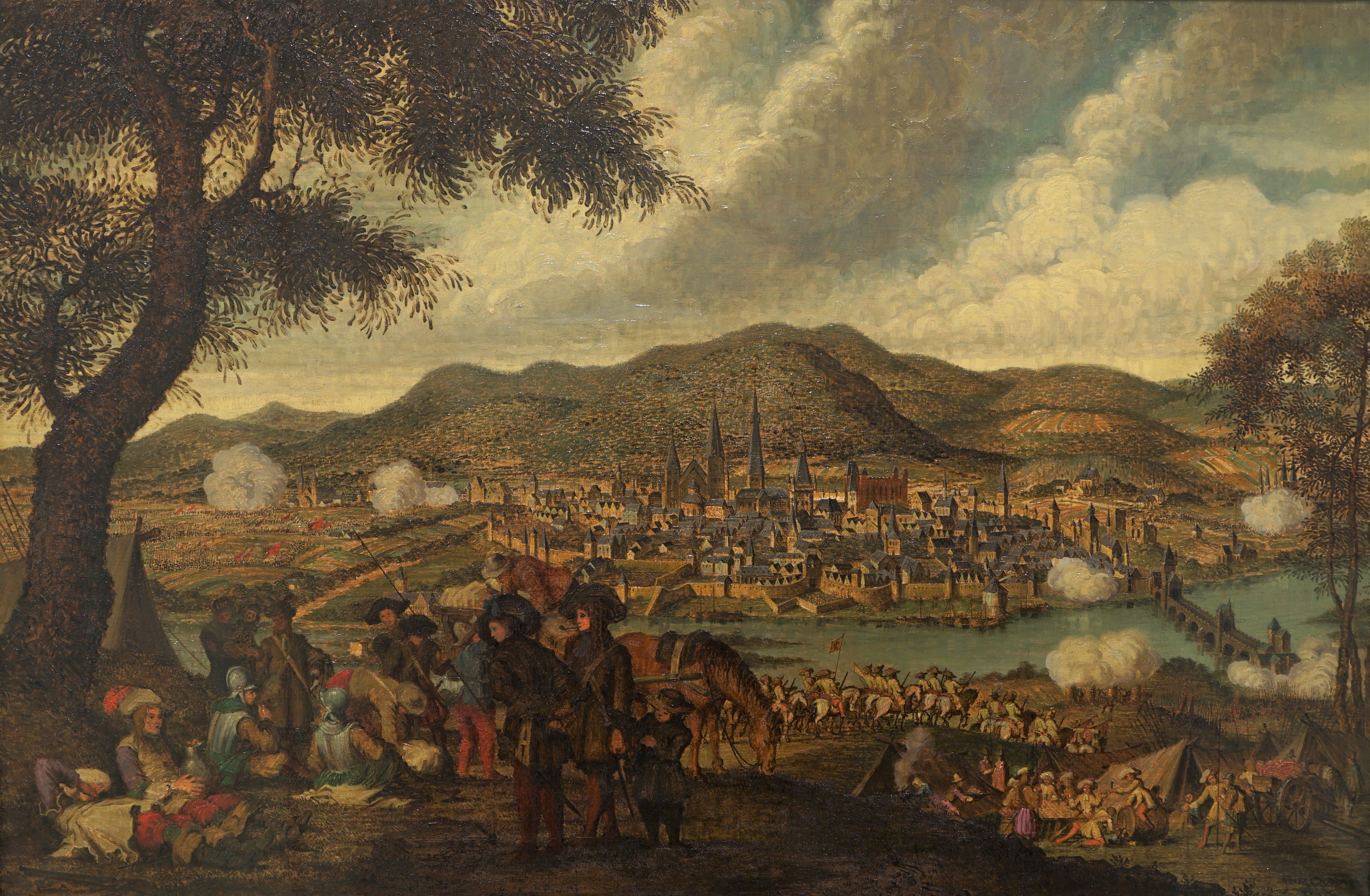 Belagerung und Übergabe der Stadt Trier durch die Bundesgenossen im Jahr 1675 (Stadtmuseum Simeonstift Trier CC BY-NC-ND)