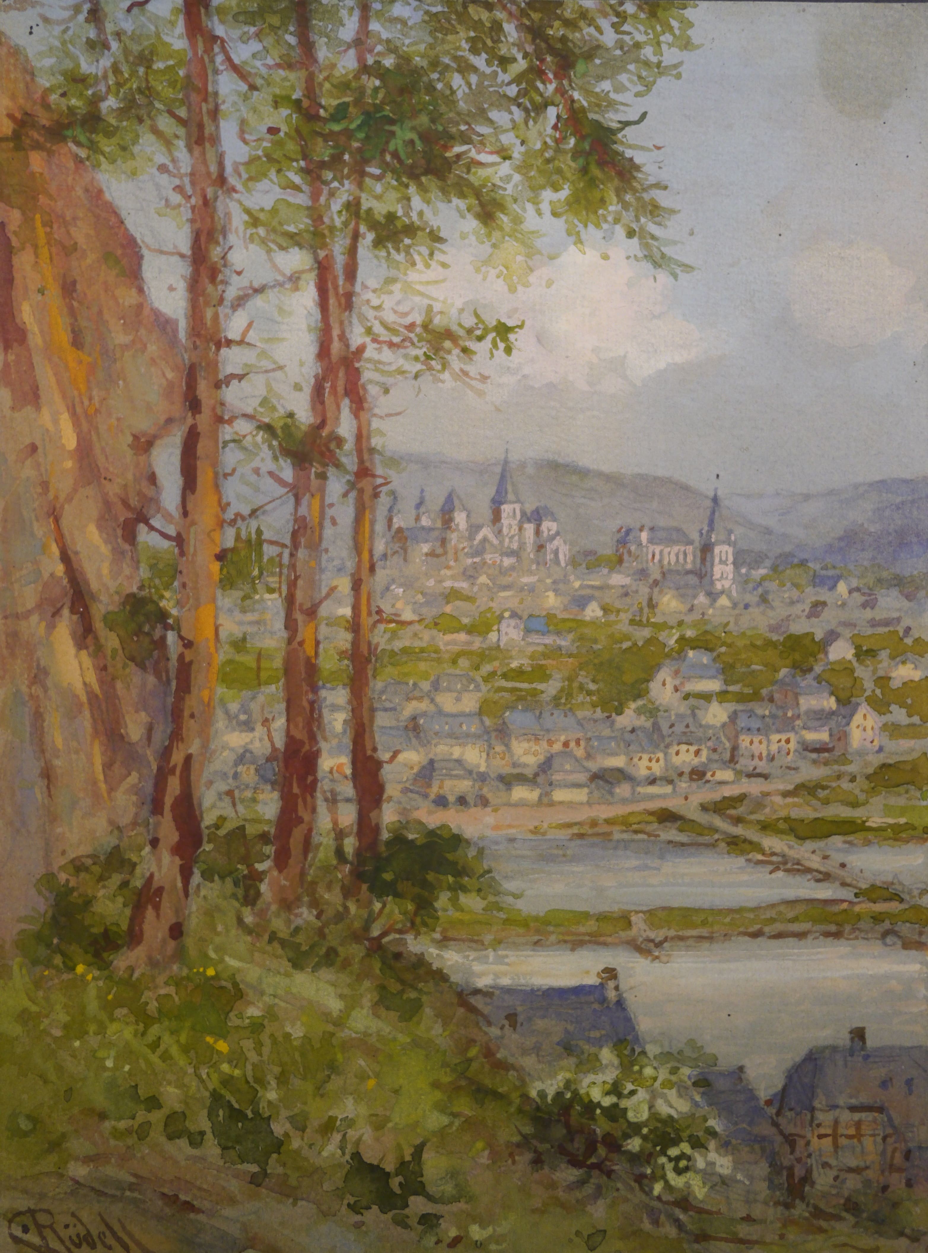 Blick auf Trier von den Palliener Höhen (Stadtmuseum Simeonstift Trier CC BY-NC-ND)