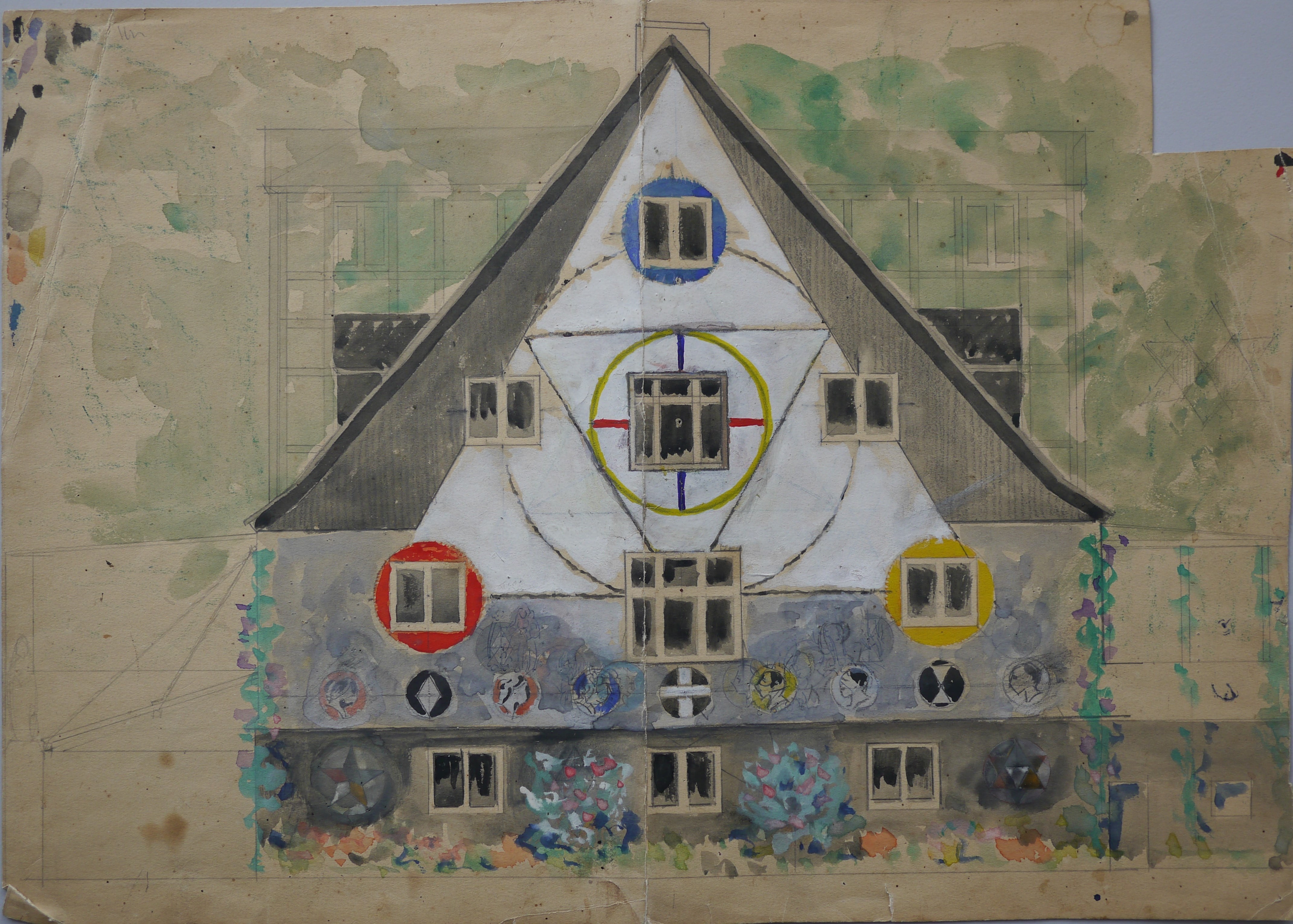Entwürfe für die Fassadengestaltung des Hauses von Hans Proppe (Stadtmuseum Simeonstift Trier CC BY-NC-ND)
