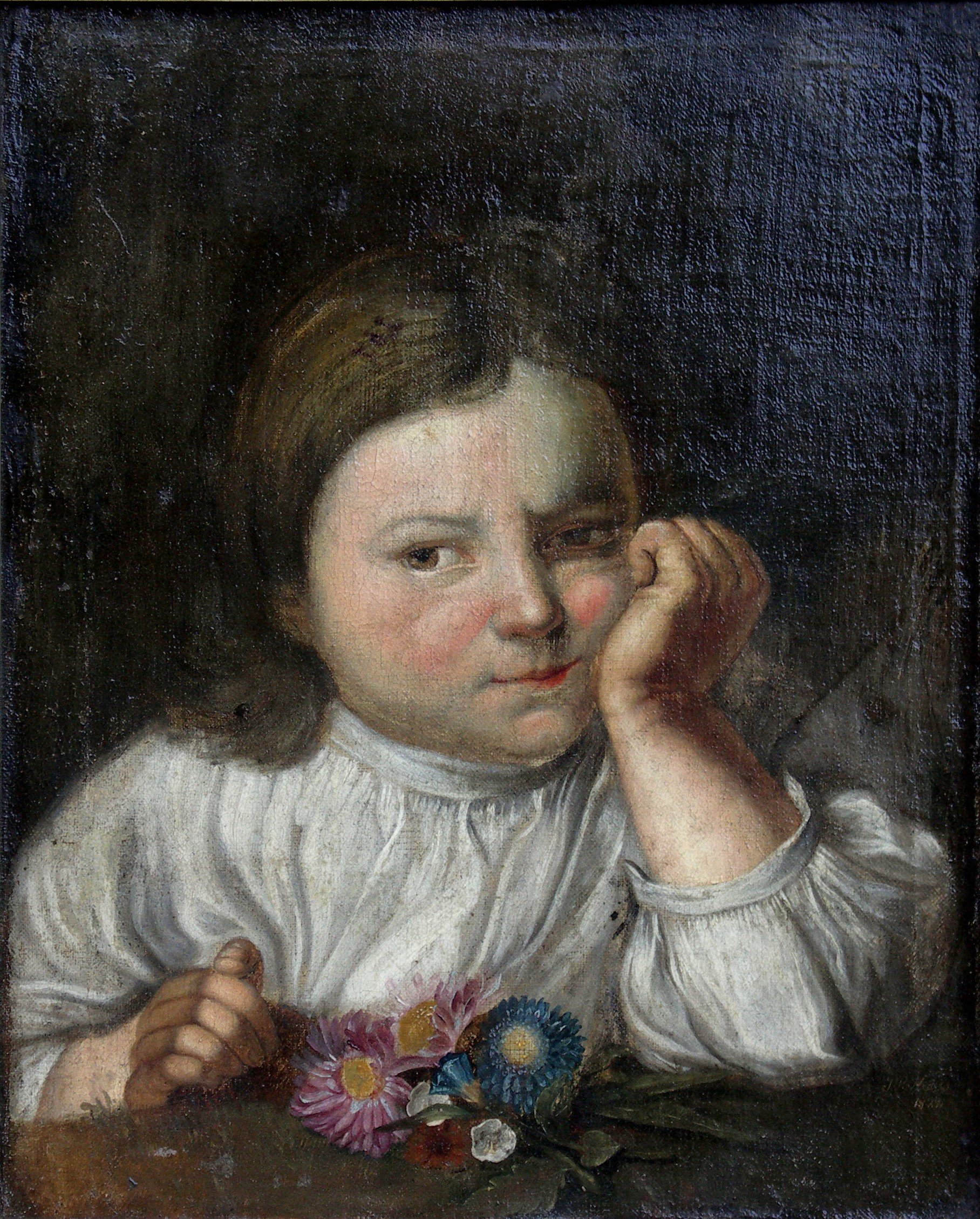 Bildnis eines kleinen Mädchens mit Blumenstrauß (Stadtmuseum Simeonstift Trier CC BY-NC-ND)
