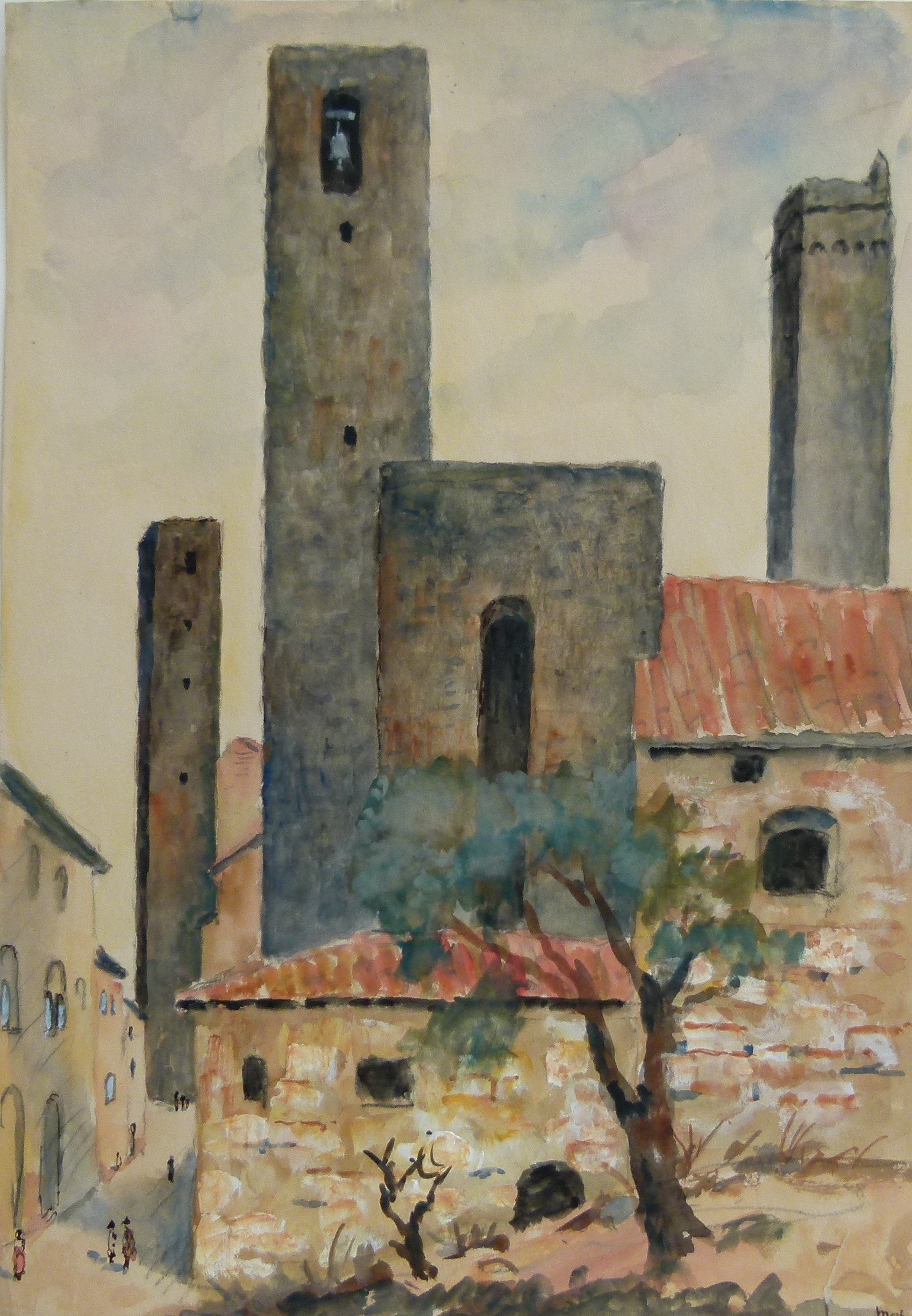 Ansicht von San Gimignano (Stadtmuseum Simeonstift Trier CC BY-NC-ND)