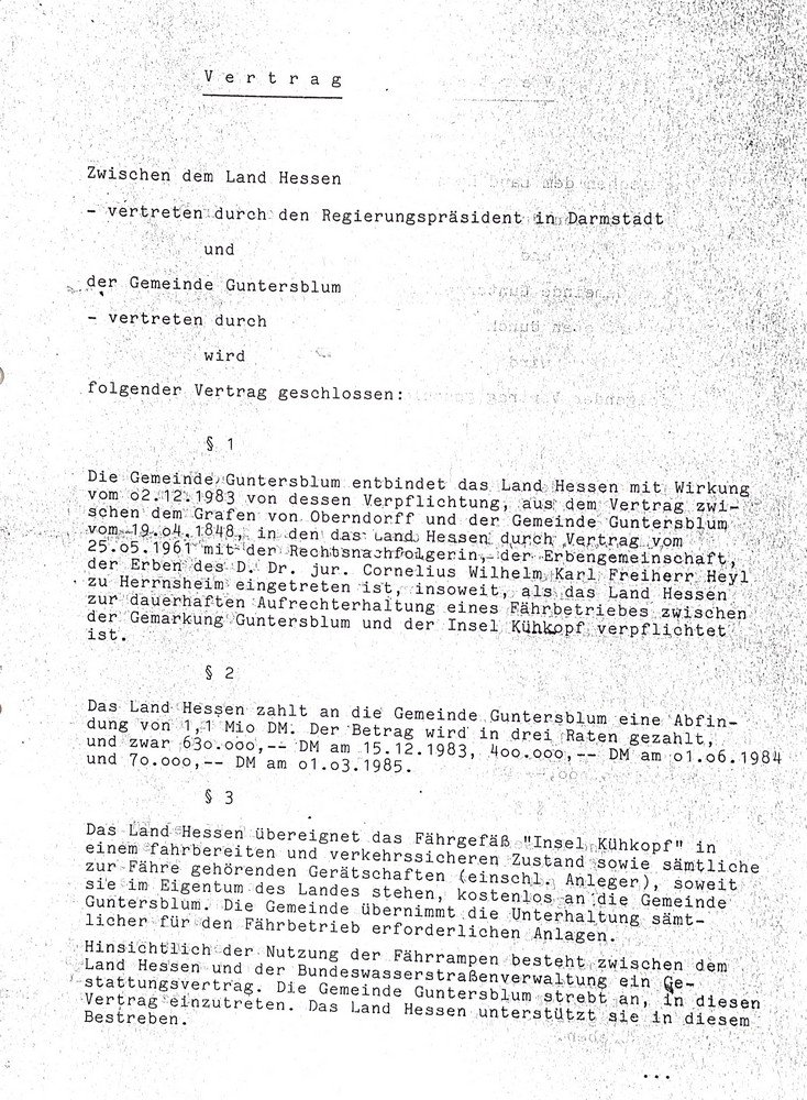 Akten/Dokumente/Artikel Kühkopf Fähre Guntersblum (Kulturverein Guntersblum CC BY-NC-SA)