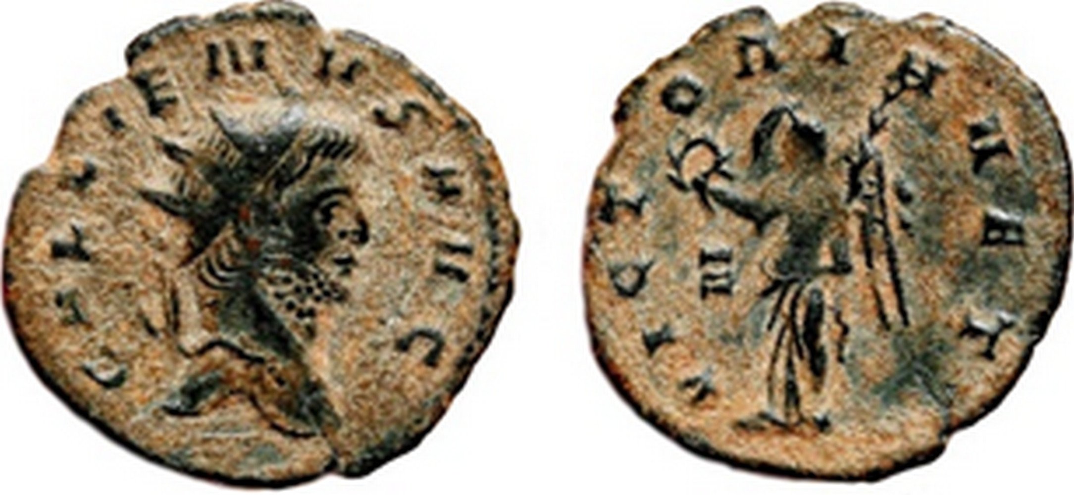 römische Münze -silberner Antoninian (Kulturverein Guntersblum CC BY-NC-SA)