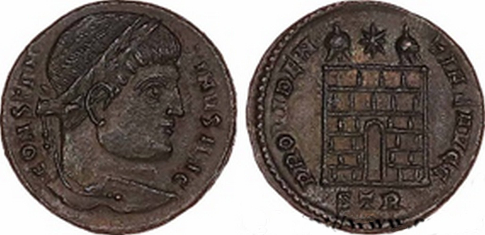 römische Münze - bronzener Follis (Kulturverein Guntersblum CC BY-NC-SA)