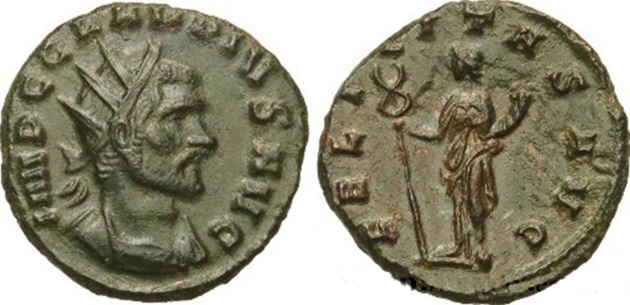 römische Münze -kupferner Antoninian (Kulturverein Guntersblum CC BY-NC-SA)