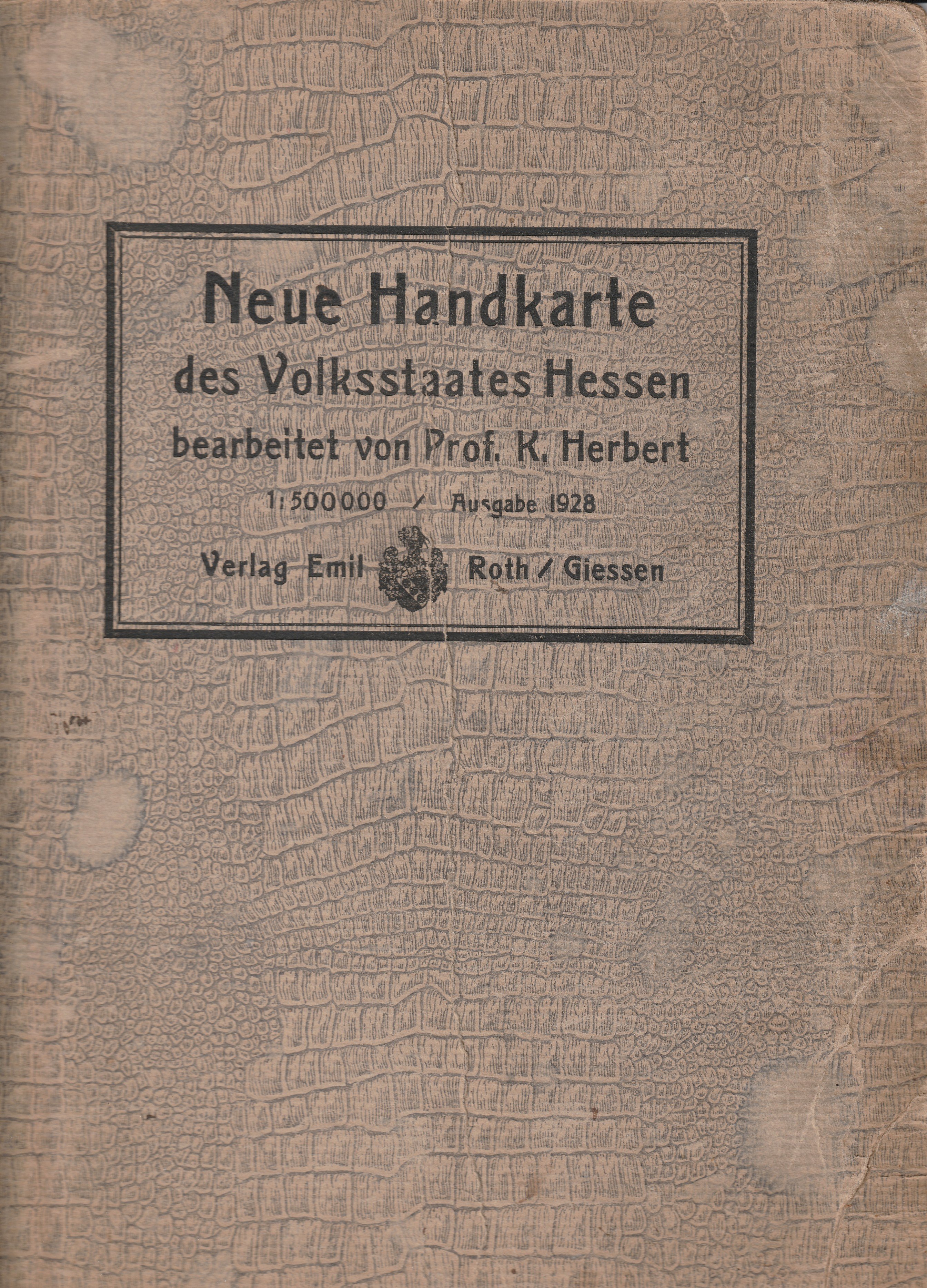 Neue Handkarte des Volksstaates Hessen (Museum Guntersblum CC BY-NC-SA)