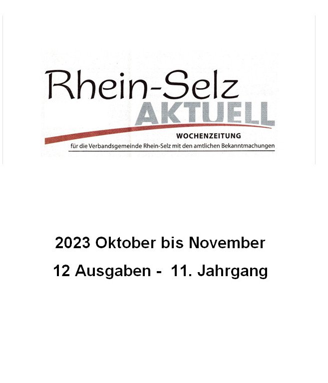 2023 Oktober bis Dezember - Rhein-Selz Aktuell Wochenzeitung für die VG Rhein-Selz (Museum Guntersblum CC BY-NC-SA)