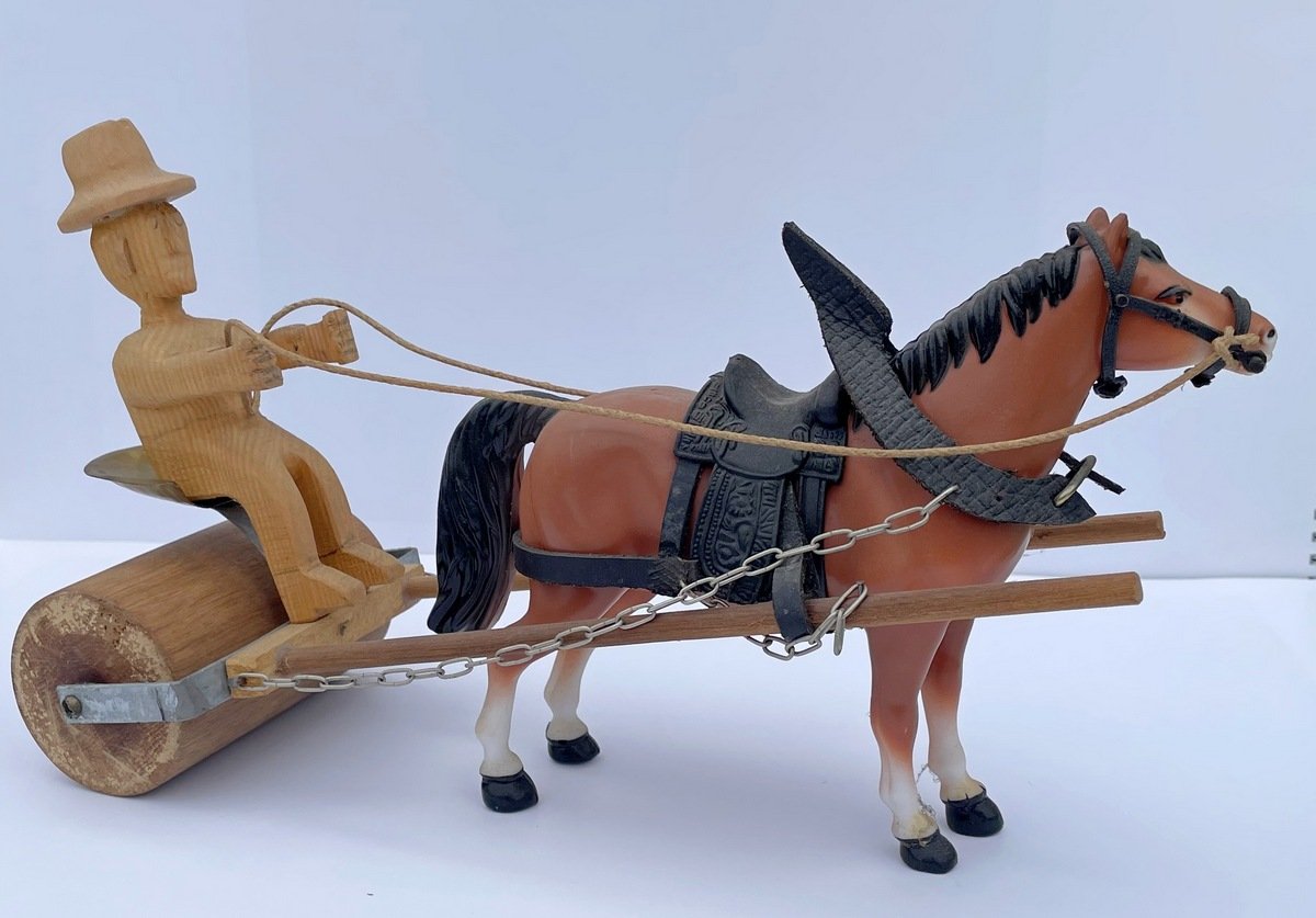 Spielzeugmodell einer Pferdewalze (Museum Guntersblum CC BY-NC-SA)
