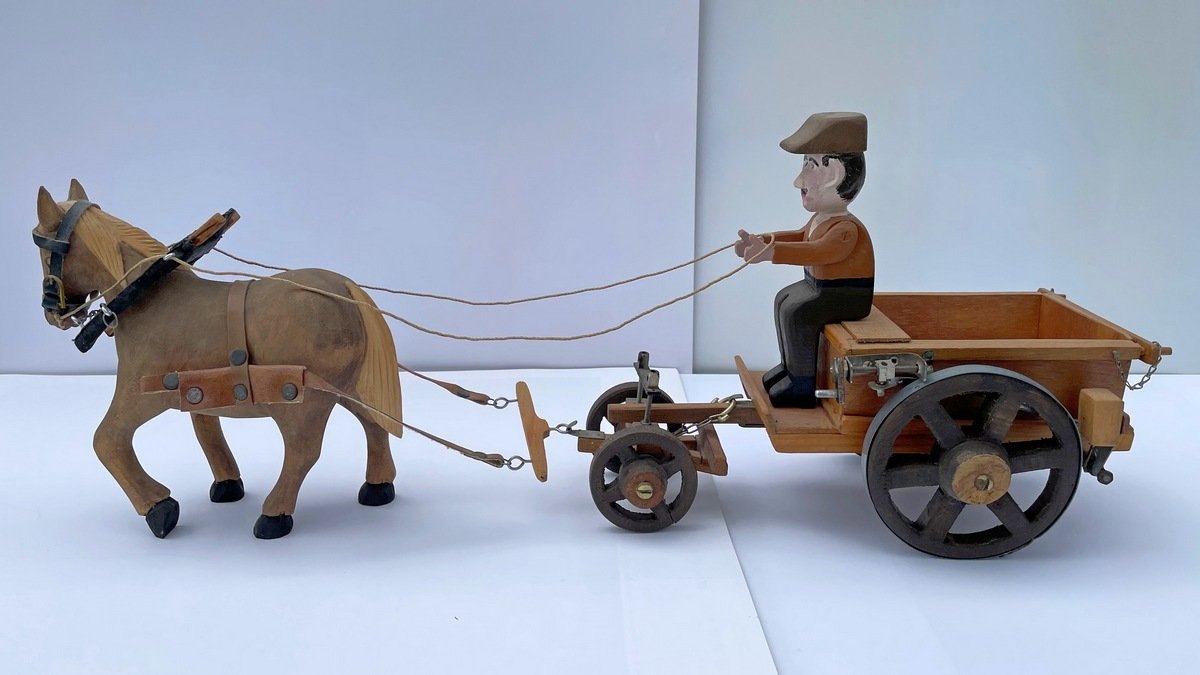 Spielzeugmodell eines Pferdewagens (Museum Guntersblum CC BY-NC-SA)