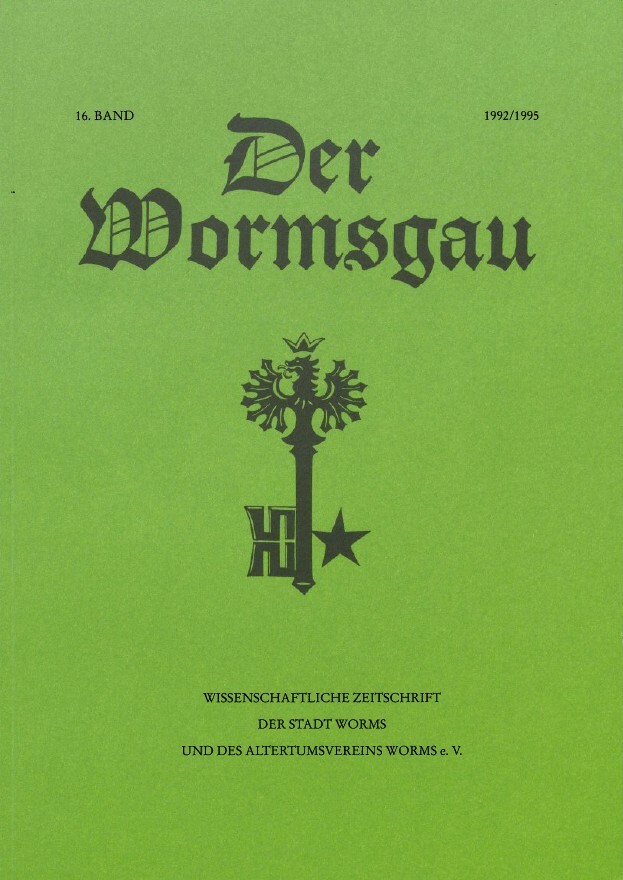Der Wormsgau 16. Band (Kulturverein Guntersblum CC BY-NC-SA)
