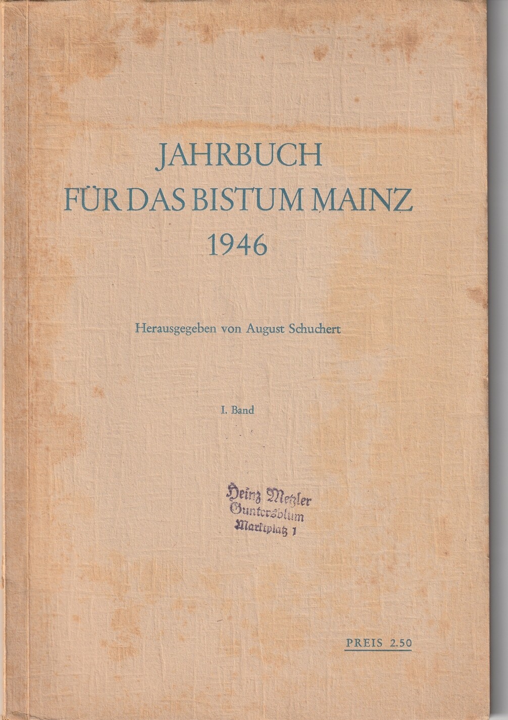 Jahrbuch für das Bistum Mainz 1946 (Kulturverein Guntersblum CC BY-NC-SA)