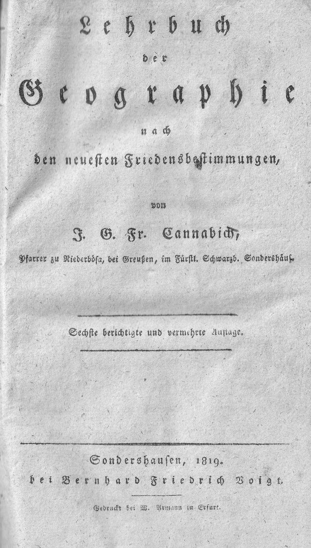 Lehrbuch der Geographie 1819 (Kulturverein Guntersblum CC BY-NC-SA)