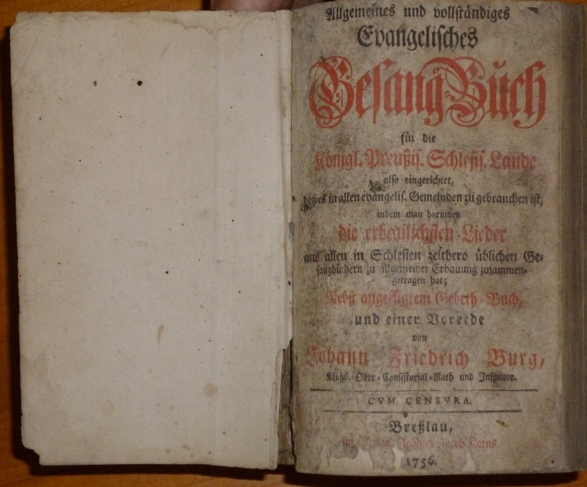 Allgemeines und vollständiges Evangelisches Gesang-Buch (Kulturverein Guntersblum CC BY-NC-SA)