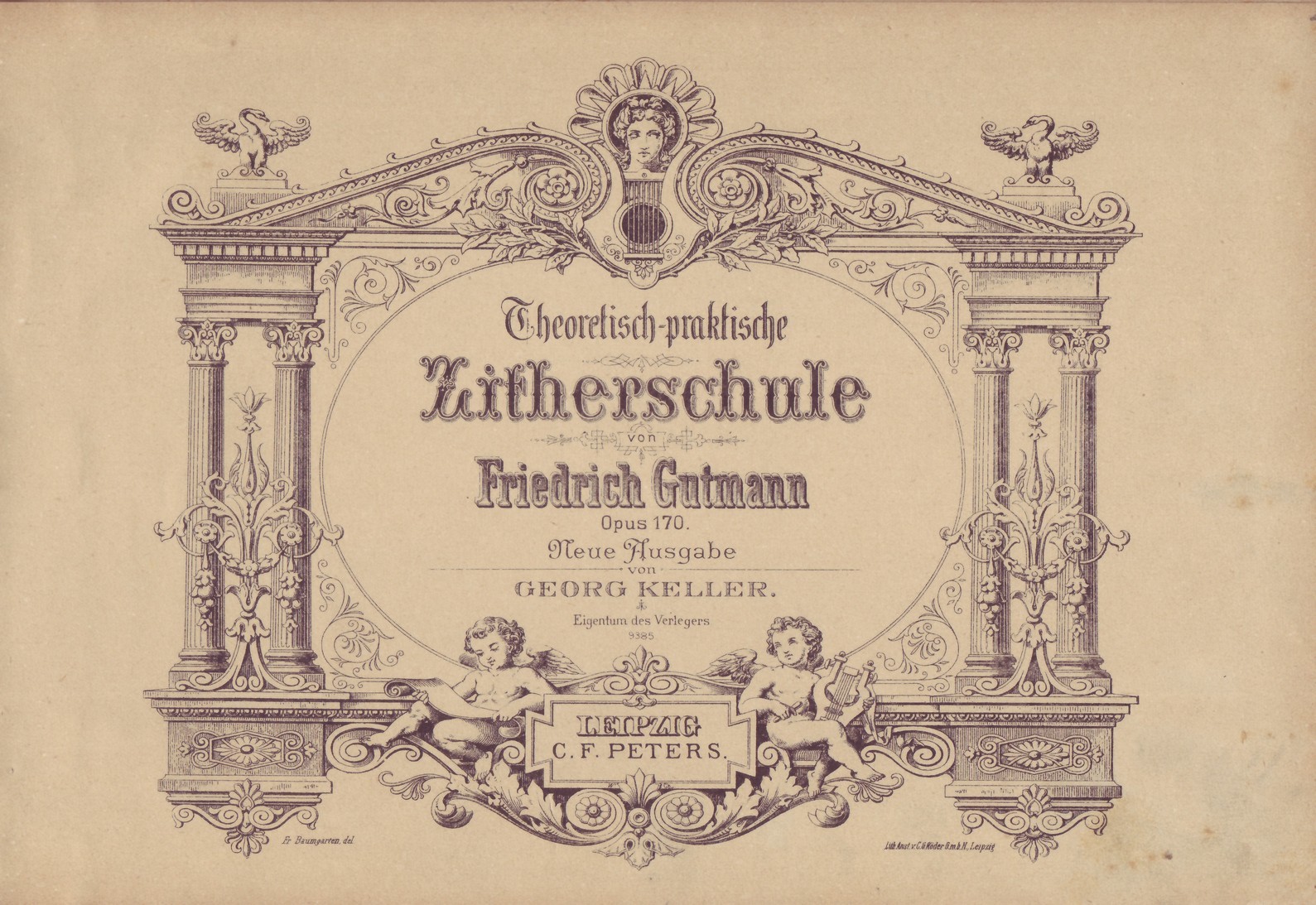 Theoretisch-praktische Zitherschule, Band 1, etwa 1910 (Kulturverein Guntersblum CC BY-NC-SA)