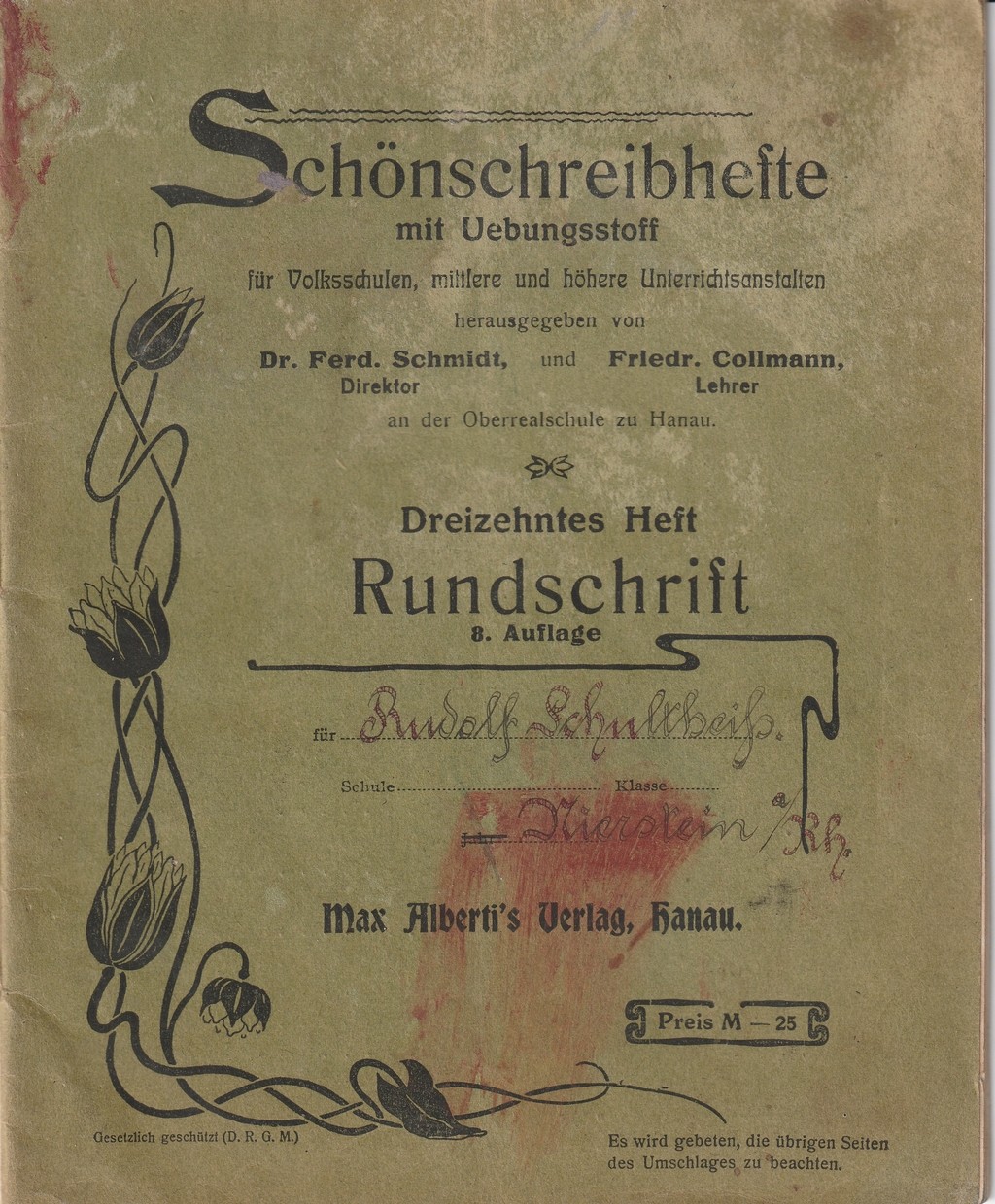 Schönschreibhefte (Kulturverein Guntersblum CC BY-NC-SA)