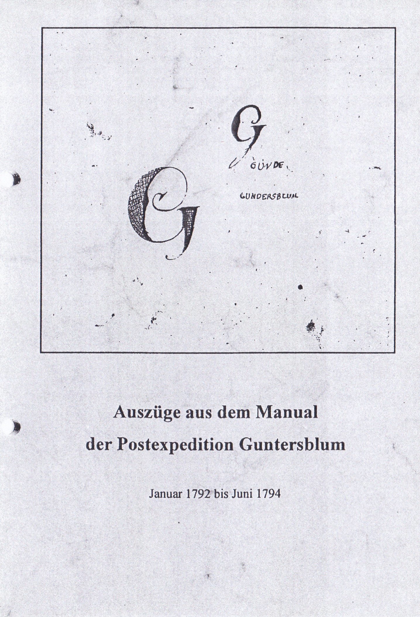 Manual der Postexpedition Guntersblum (Museum Guntersblum  im Kellerweg 20 CC BY-NC-SA)