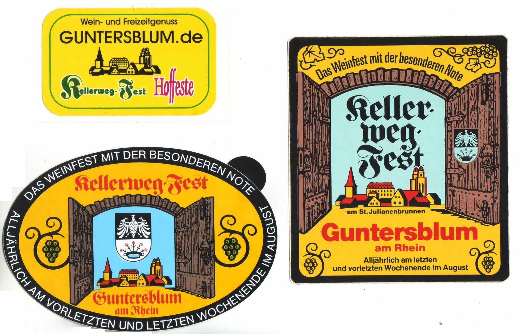 Kellerwegfest Werbeaufkleber (Kulturverein Guntersblum CC BY-NC-SA)