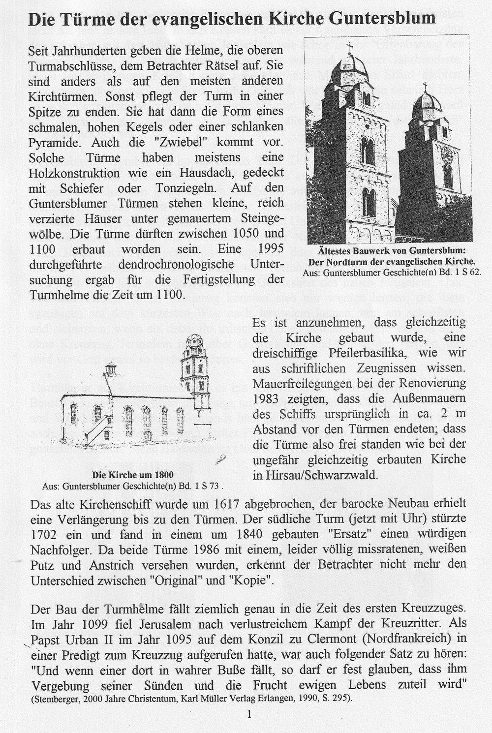 Die Türme der evangelischen Kirche Guntersblum (Kulturverein Guntersblum CC BY-NC-SA)