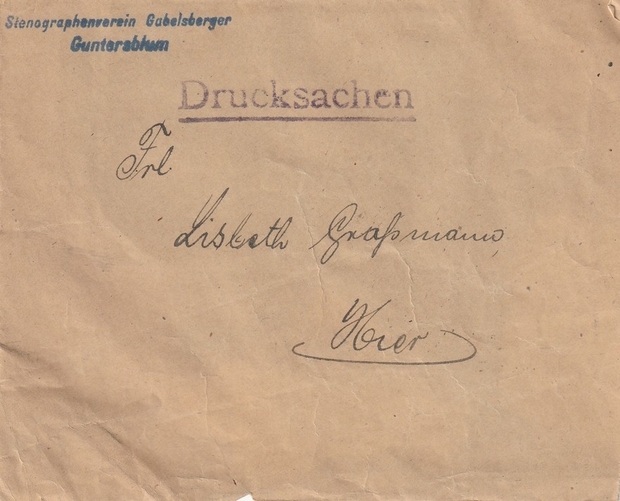 Rundschreiben des Stenographenverein Gabelsberger Guntersblum (Kulturverein Guntersblum CC BY-NC-SA)