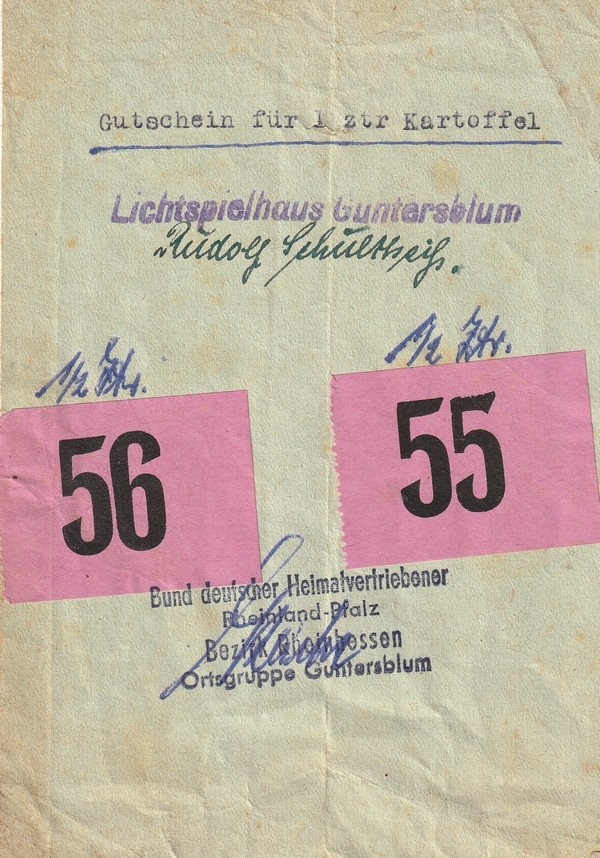 Unterlagen Schultheiß Nachkrieg 1945 - 1950 (Kulturverein Guntersblum CC BY-NC-SA)