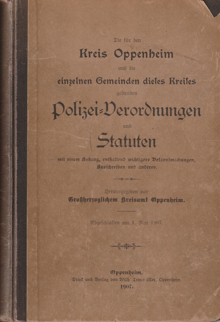 Kreis Oppenheim, Polizei-Verordungen und Statuten (Kulturverein Guntersblum CC BY-NC-SA)