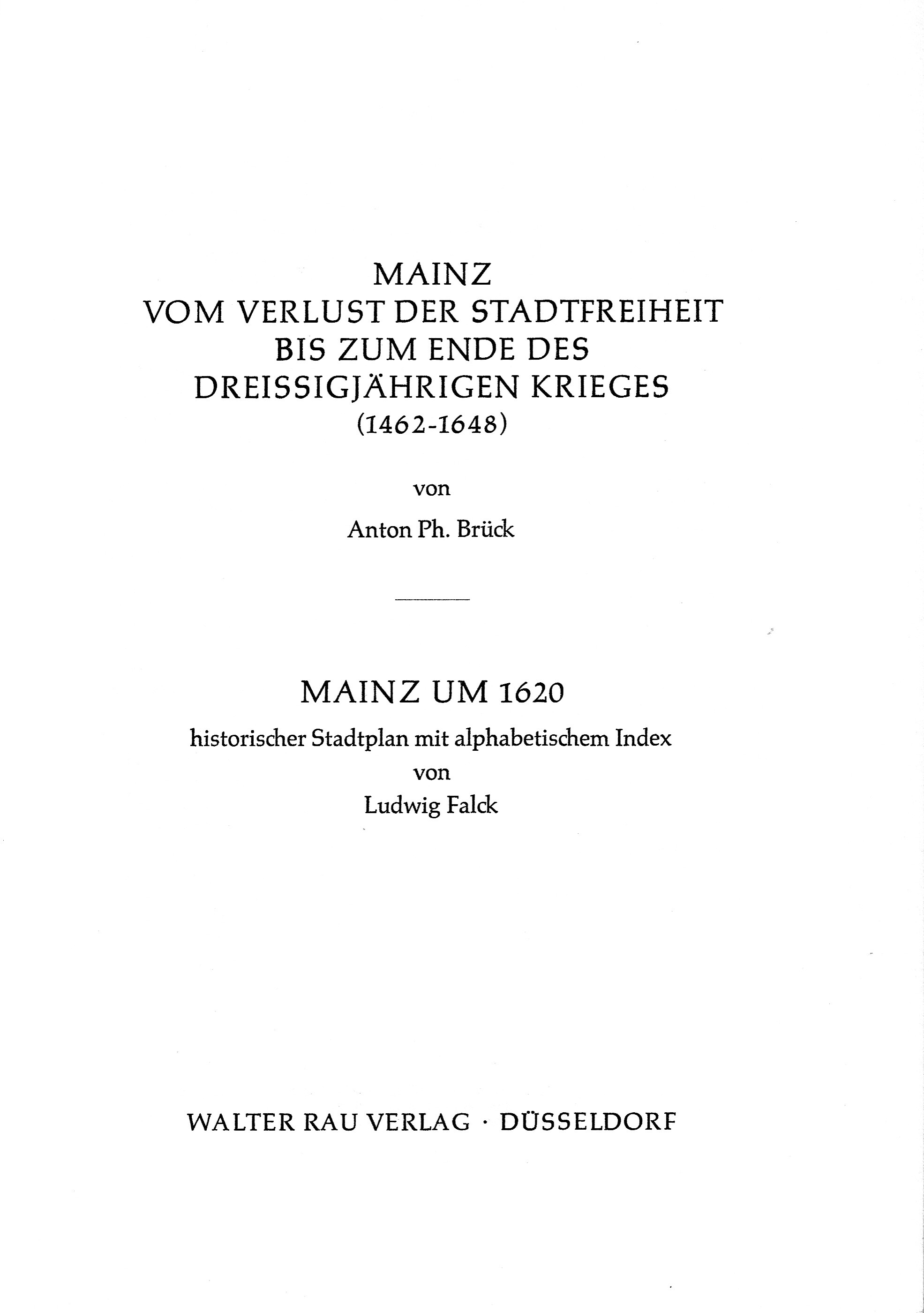 Geschichte der Stadt Mainz Bd. V (1972) (Kulturverein Guntersblum CC BY-NC-SA)