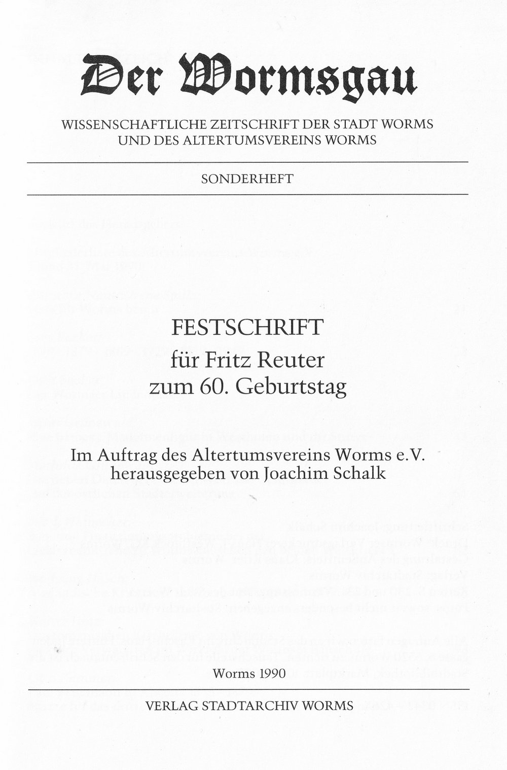 Festschrift für Fritz Reuter zum 60. Geburtstag (1990) (Kulturverein Guntersblum CC BY-NC-SA)