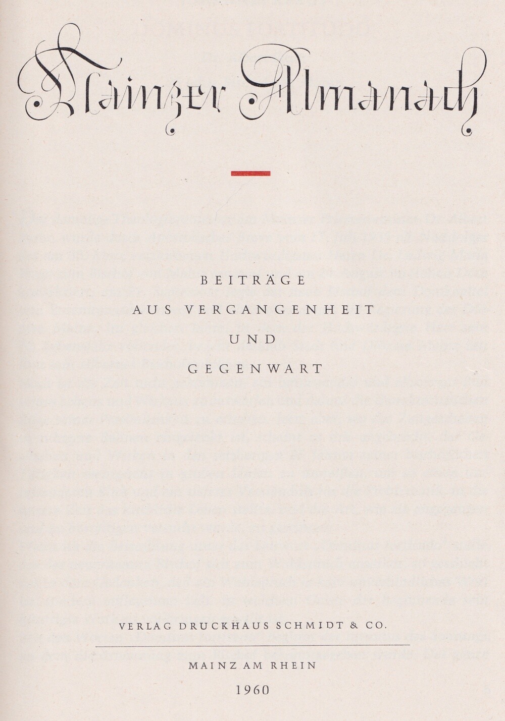 Mainzer Almanach 1960 (Kulturverein Guntersblum CC BY-NC-SA)