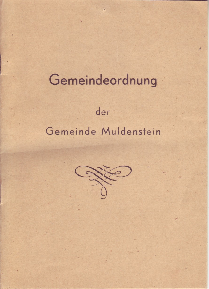 Gemeindeordnung der Gemeinde Muldenstein (Kulturverein Guntersblum CC BY-NC-SA)