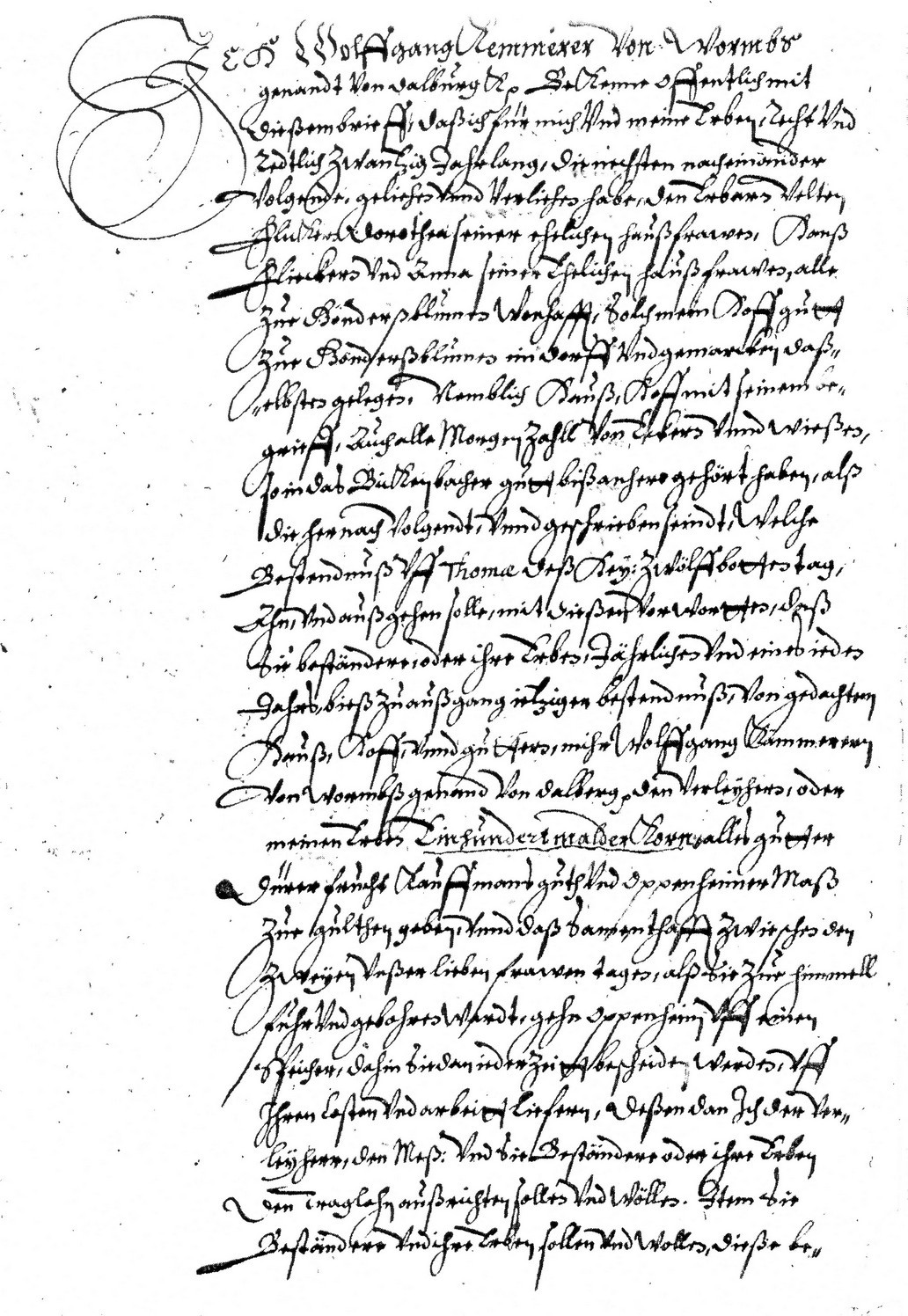 Bestandsbrief Bickenbacher Gut in Guntersblum vom 21.12.1607 (Kulturverein Guntersblum CC BY-NC-SA)