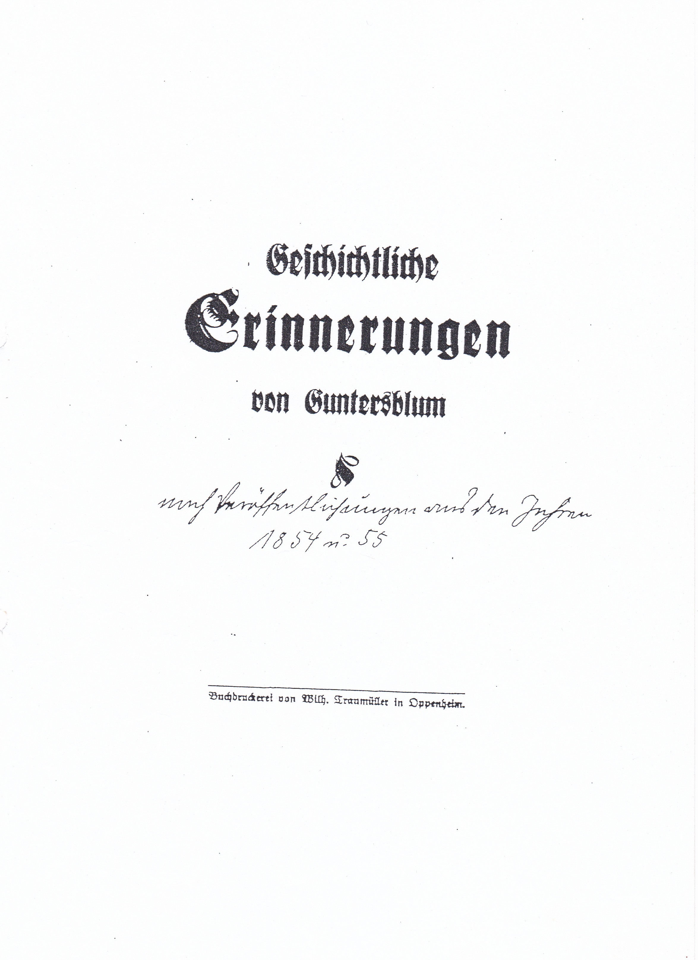 Geschichtliche Erinnerungen von Guntersblum (1798-1814) (Museum Guntersblum  im Kellerweg 20 CC BY-NC-SA)