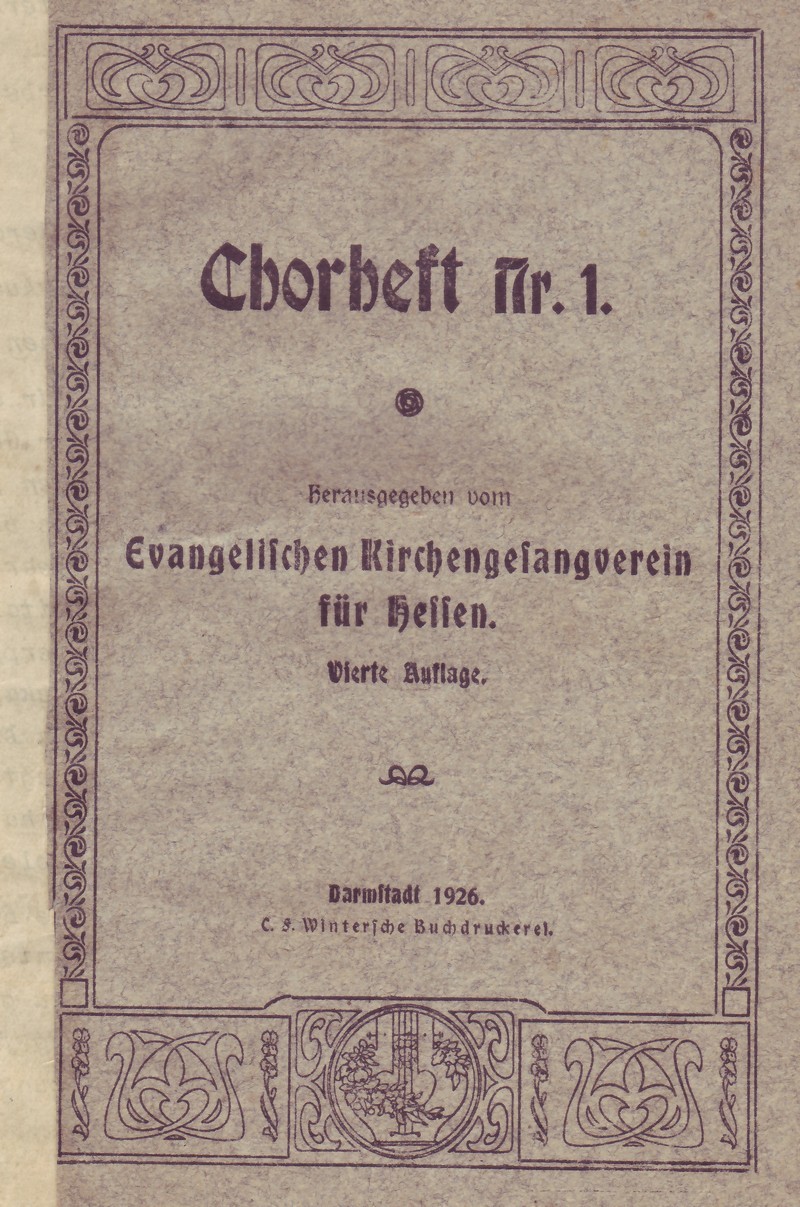Chorheft Nr. 1 (Kulturverein Guntersblum CC BY-NC-SA)