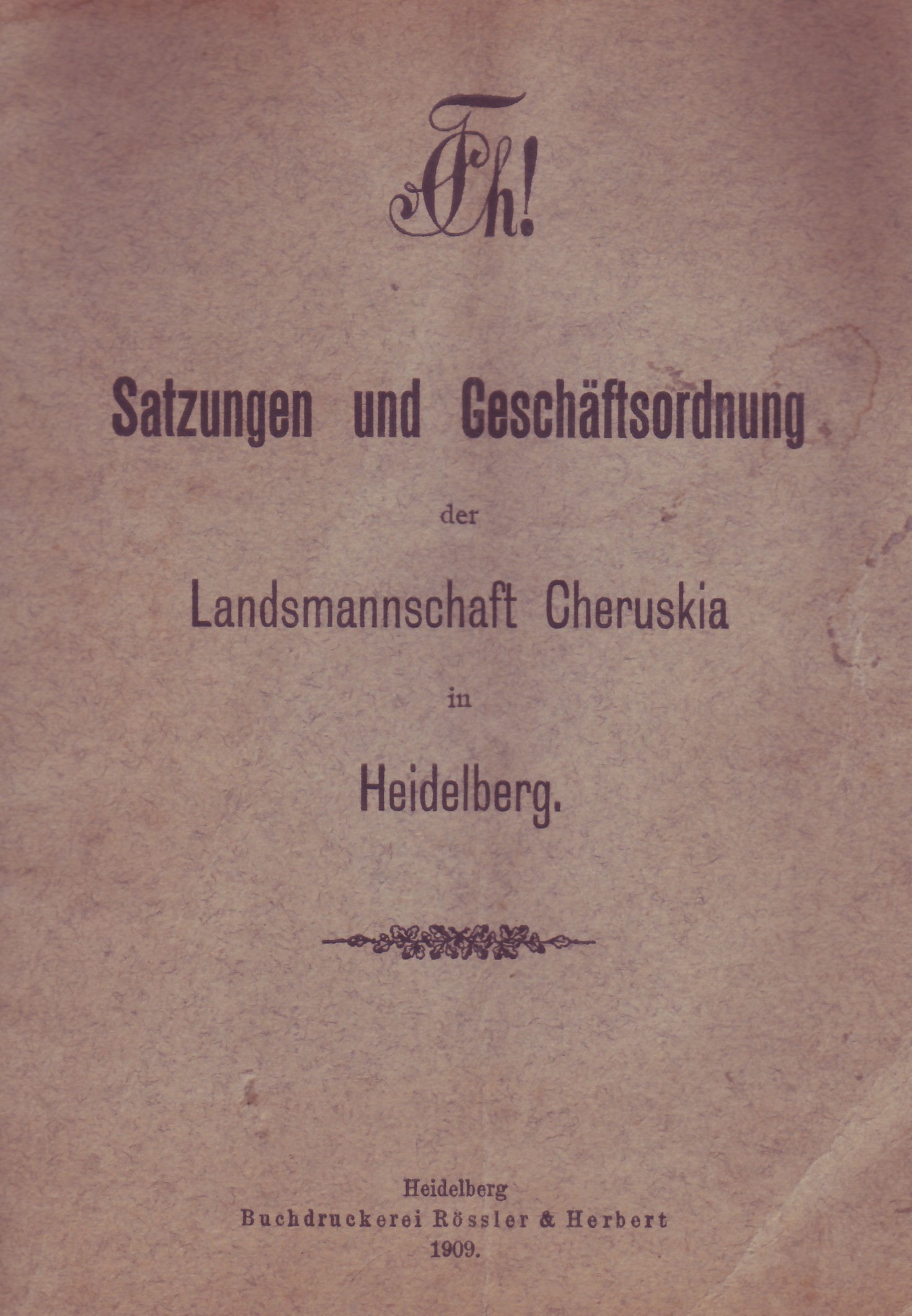 Schriften der Landsmannschaft Cheruskia (Kulturverein Guntersblum CC BY-NC-SA)
