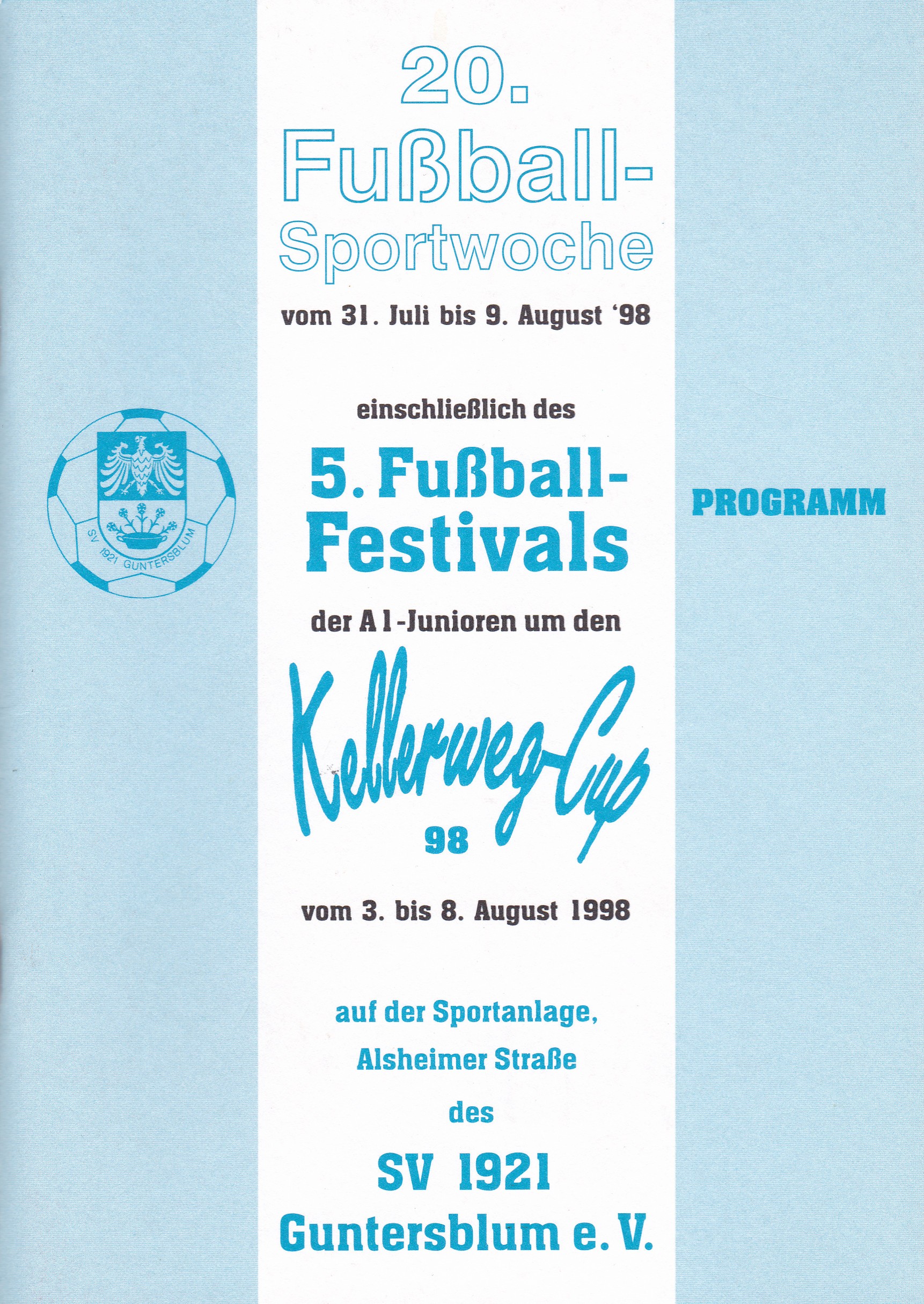 20. Fußball-Sportwoche 1998 (Museum Guntersblum  im Kellerweg 20 CC BY-NC-SA)