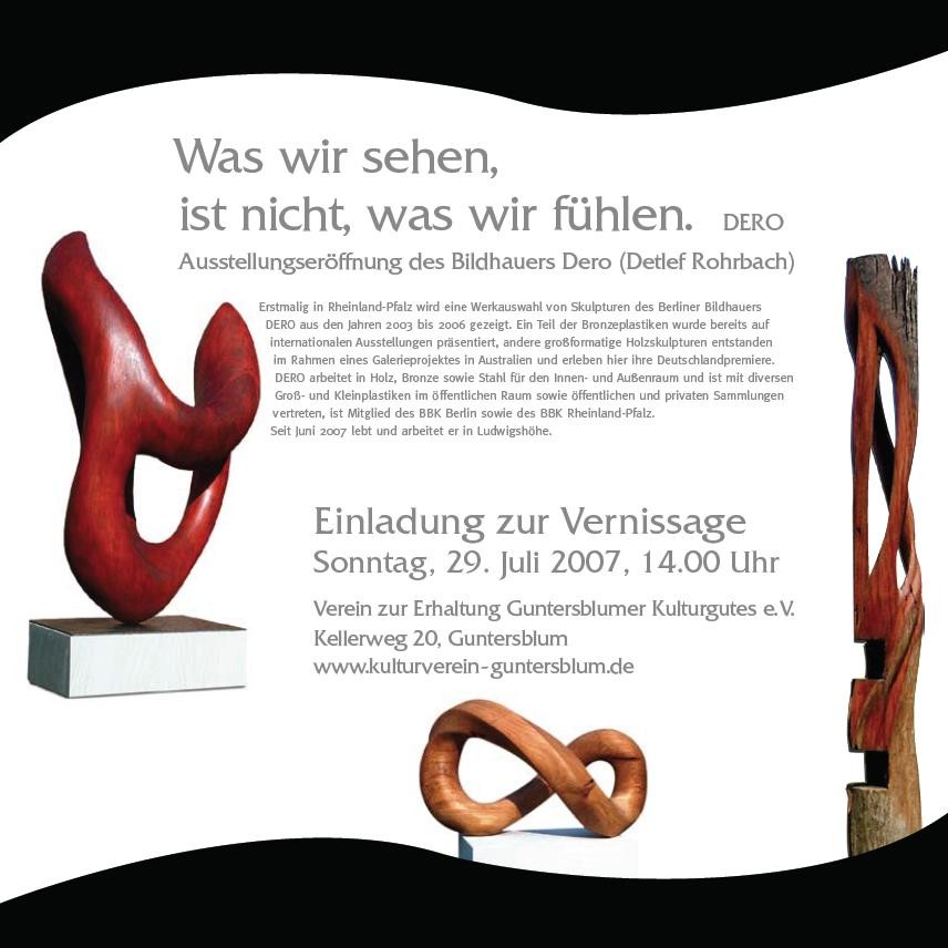Ausstellung des Bildhauers Dero (Kulturverein Guntersblum CC BY-NC-SA)