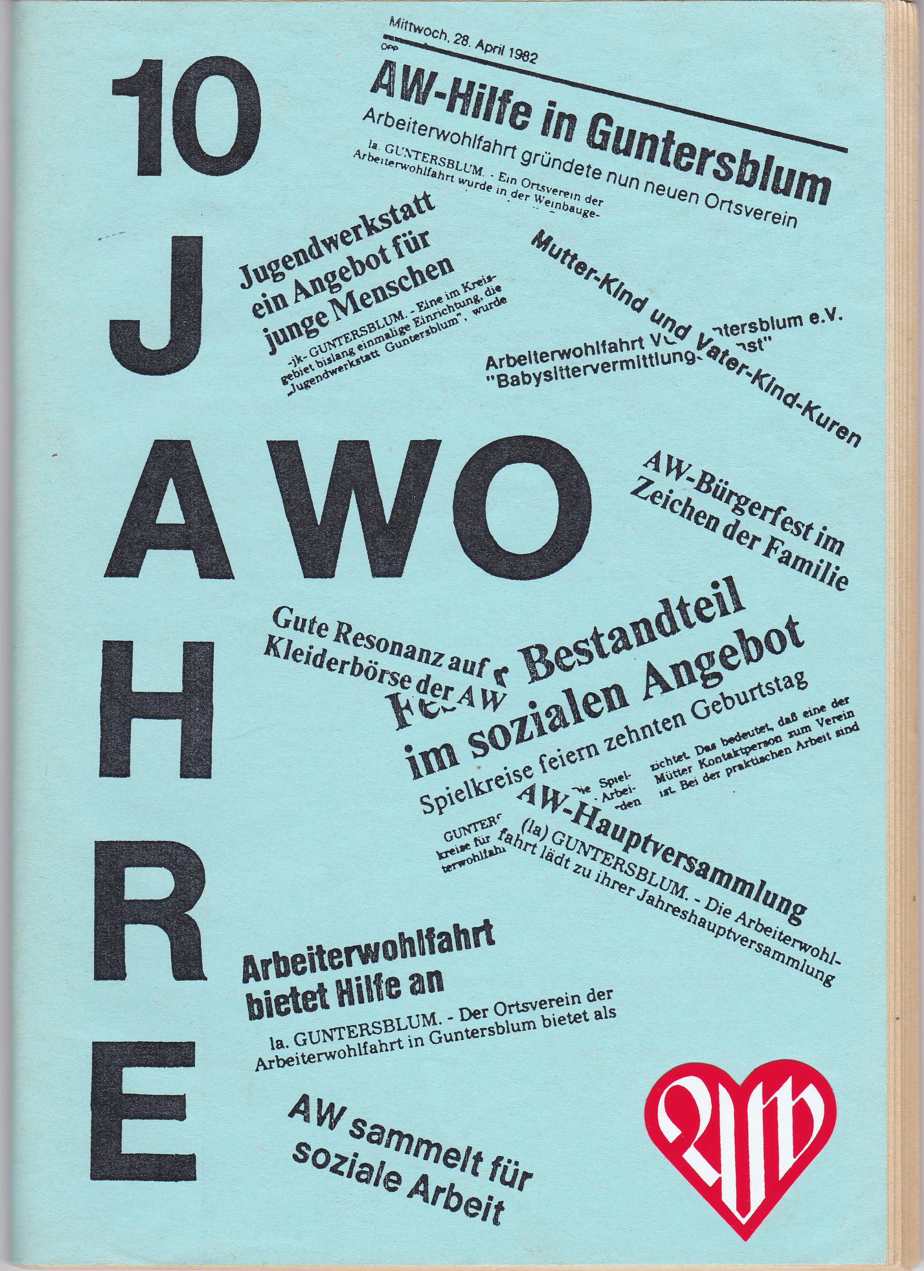 10 Jahre Arbeiterwohlfahrt (AWO) (Museum Guntersblum  im Kellerweg 20 CC BY-NC-SA)