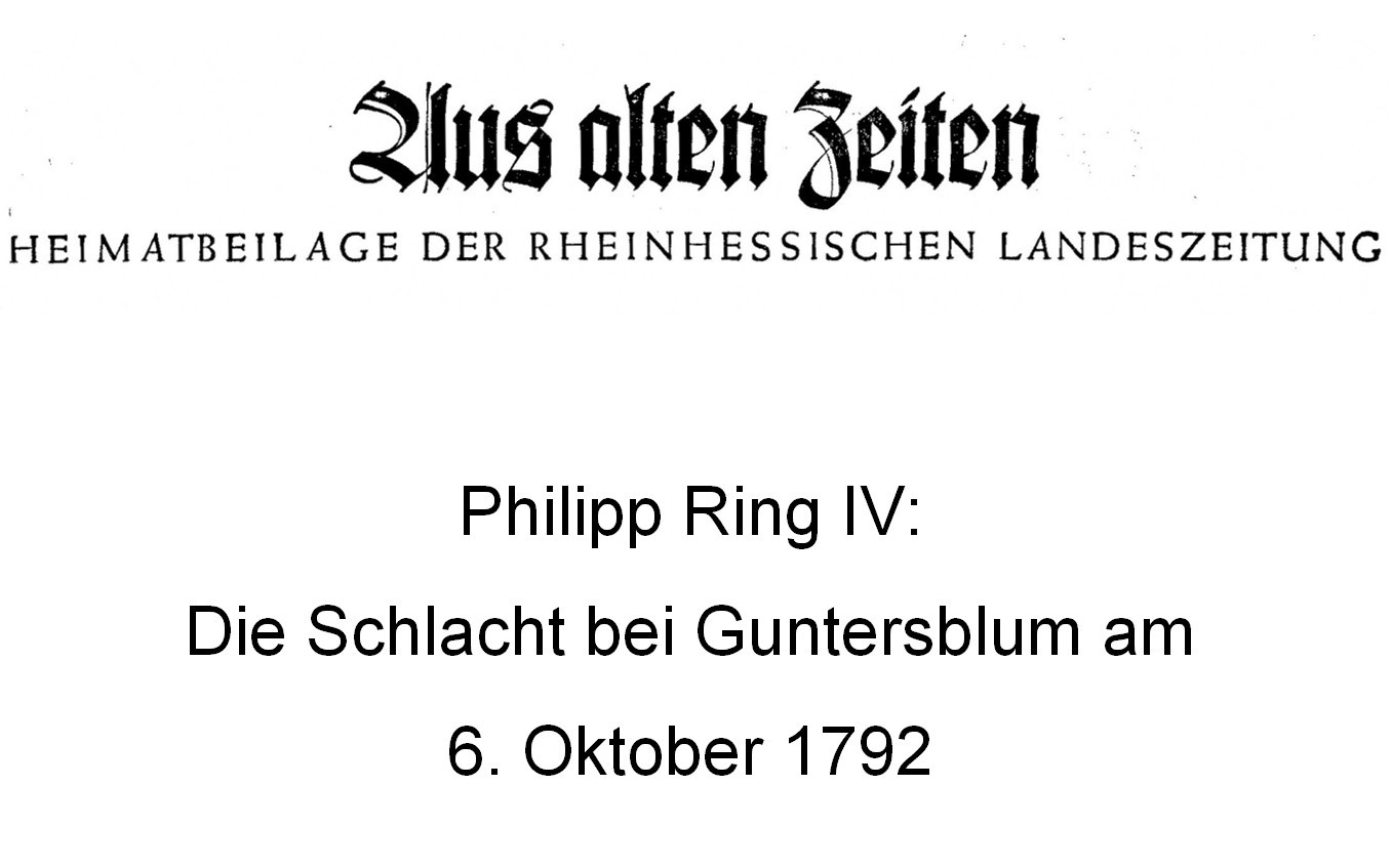 Die Schlacht bei Guntersblum am 6. Oktober 1792 (Bestand 34141), Seite 25-32: (Kulturverein Guntersblum CC BY-NC-SA)