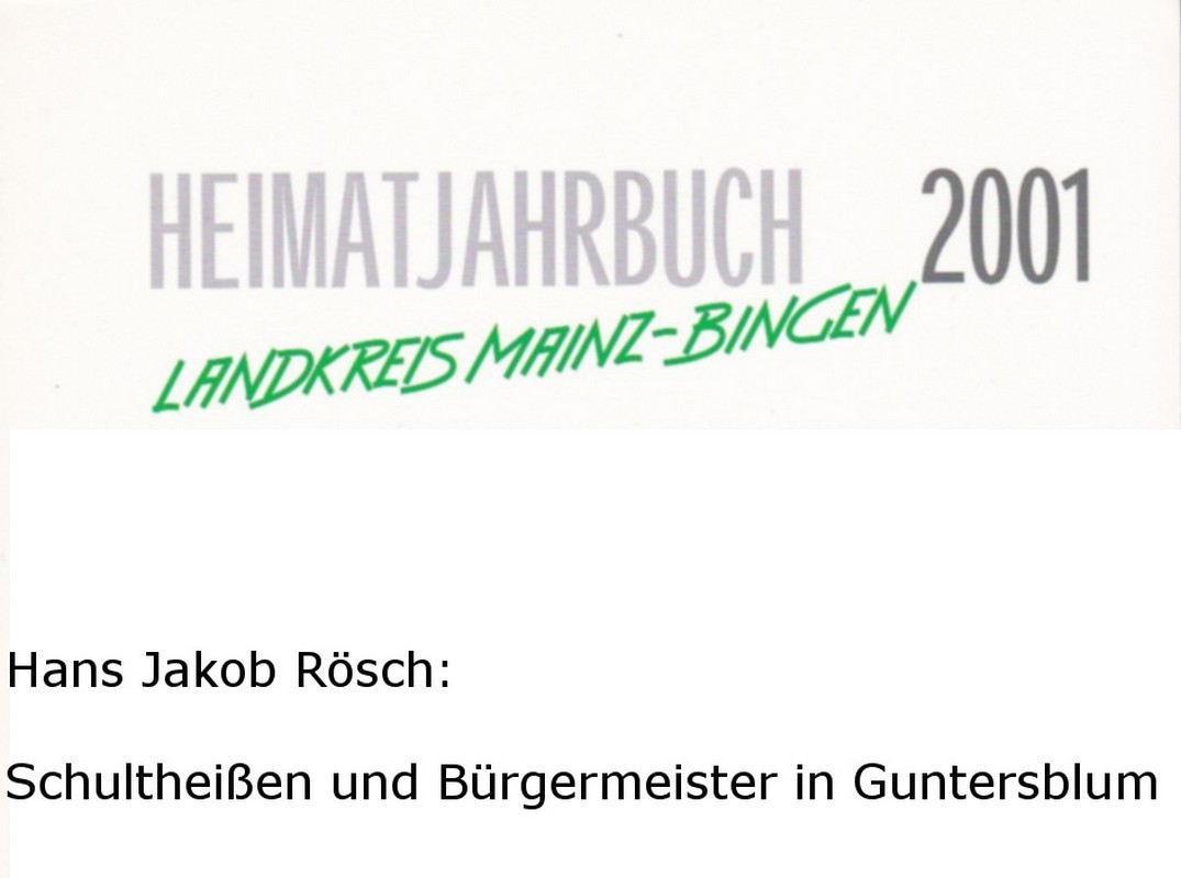 Schultheißen und Bürgermeister in Guntersblum (Museum Guntersblum CC BY-NC-SA)
