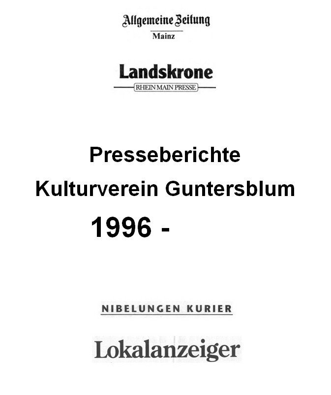 Presseberichte Kulturverein (Kulturverein Guntersblum CC BY-NC-SA)