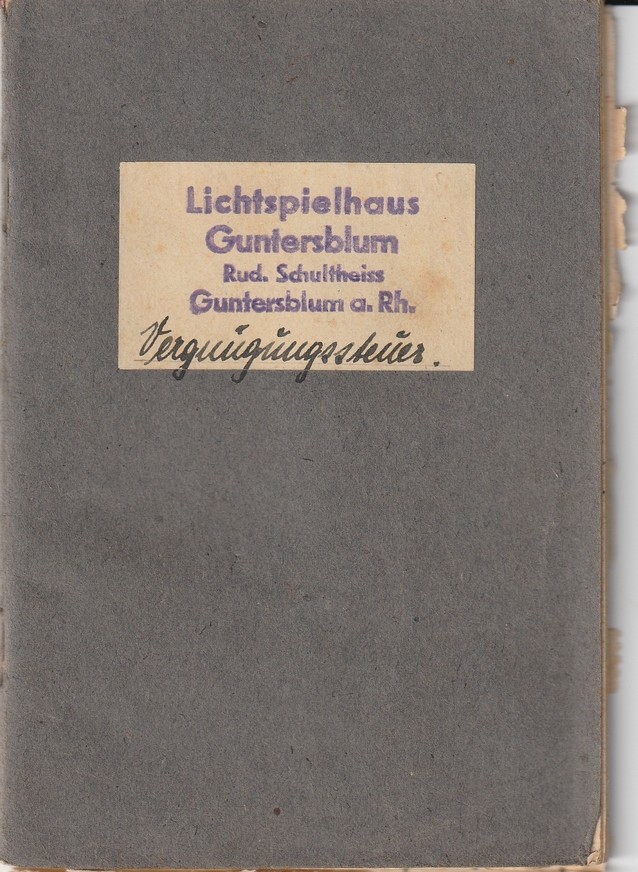 Quittungsbücher, Abrechnung der Vergnügungssteuer (Kulturverein Guntersblum CC BY-NC-SA)