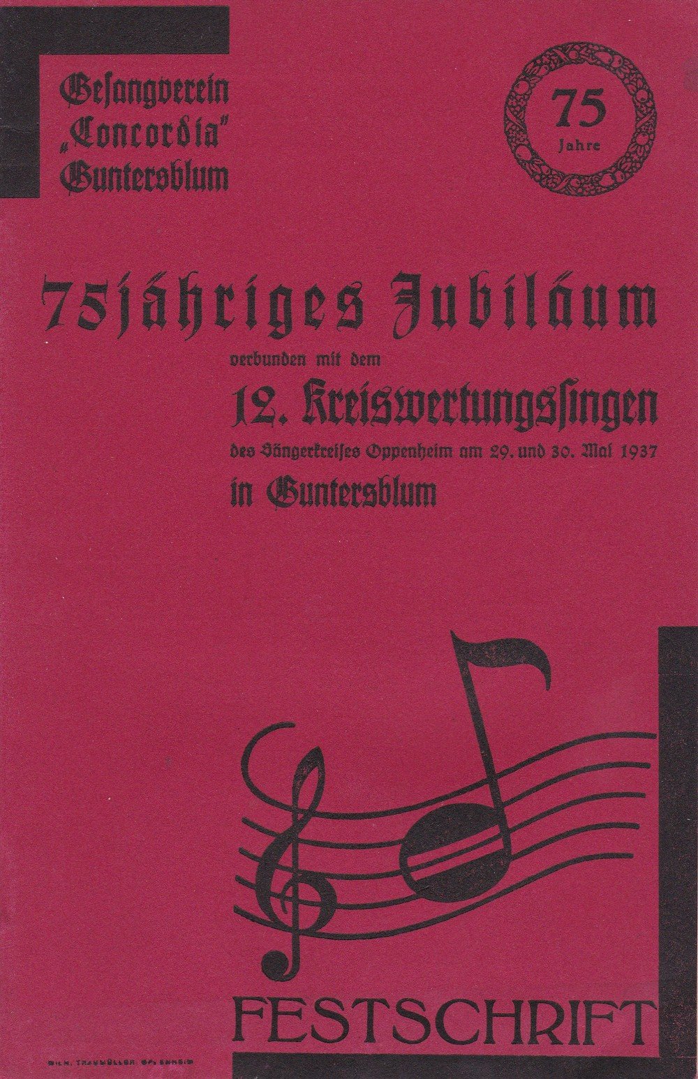 75-jähriges Jubiläum MGV Concordia (Kulturverein Guntersblum CC BY-NC-SA)